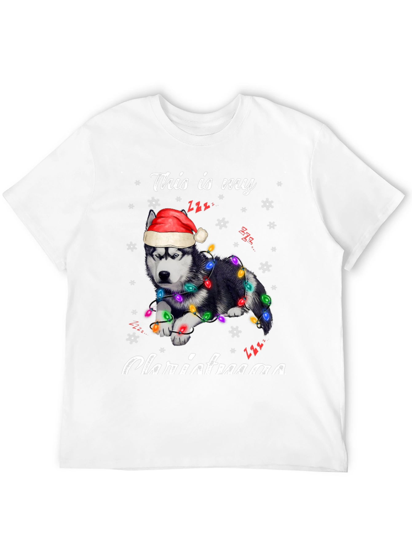 Festive Husky Christmas T-Shirt - Holiday Apparel