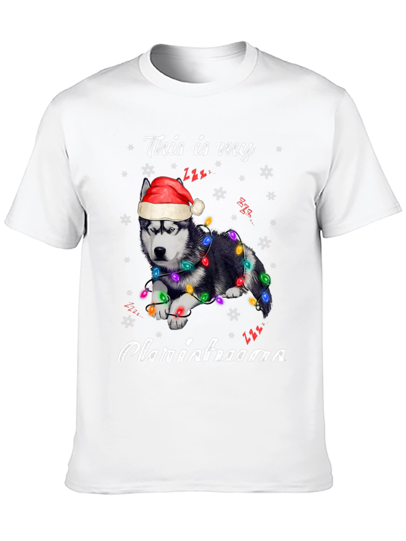 Festive Husky Christmas T-Shirt - Holiday Apparel