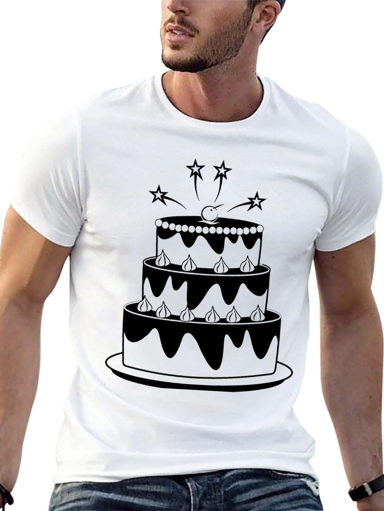 Cake T-Shirt - Black Dessert Tee