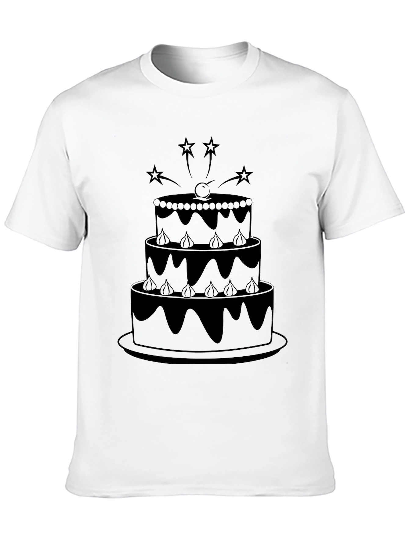 Cake T-Shirt - Black Dessert Tee
