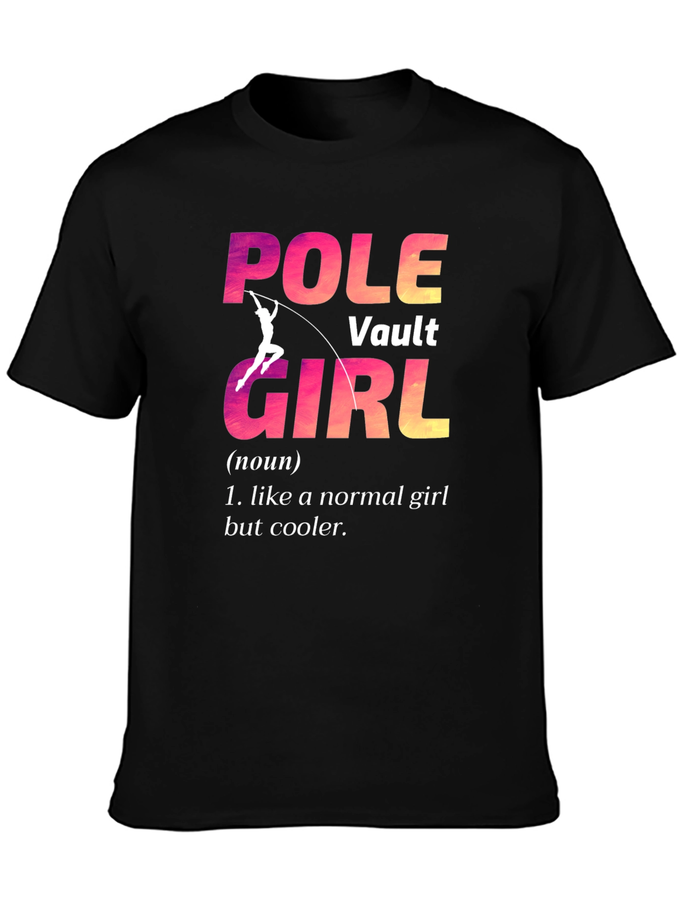 Pole Vault Girl Graphic Tee - Cool Athlete Shirt