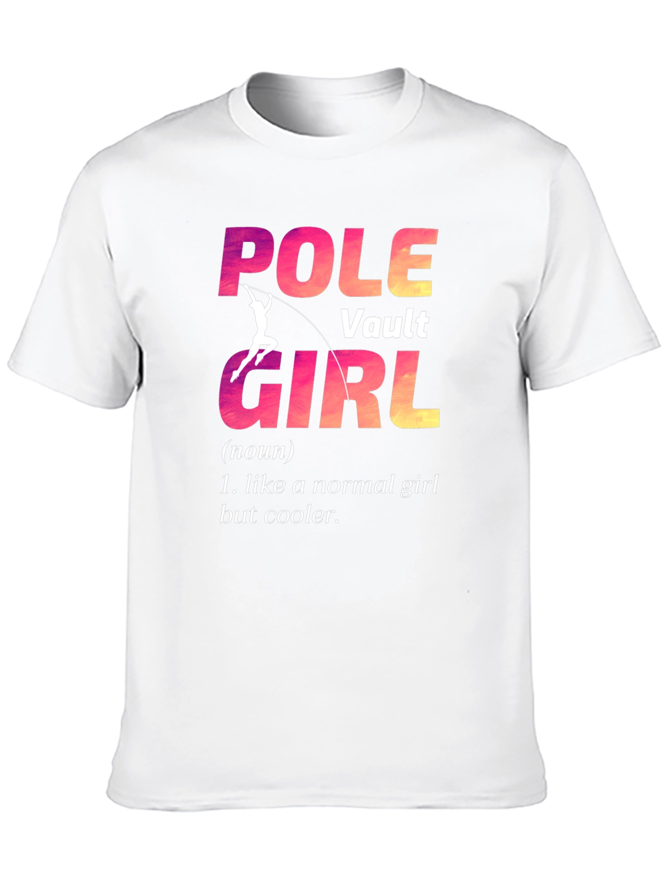 Pole Vault Girl Graphic Tee - Cool Athlete Shirt