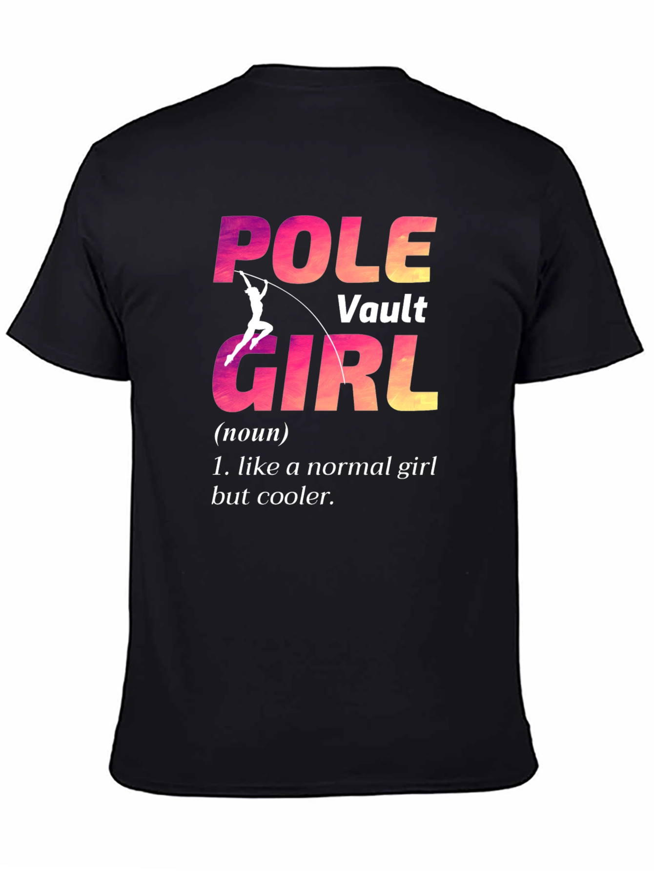Pole Vault Girl Graphic Tee - Cool Athlete Shirt