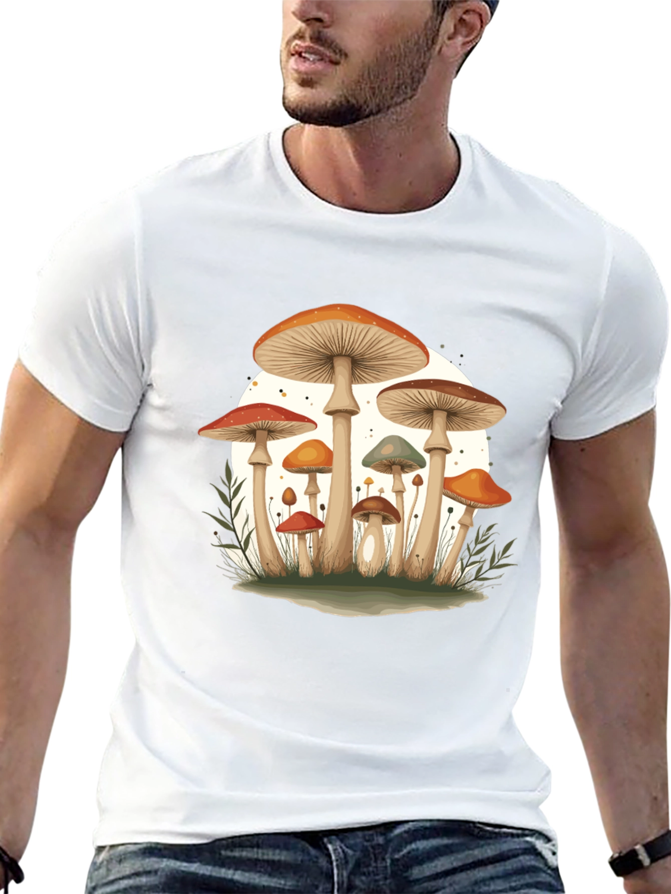Mushroom Graphic Tee - Funky Fungi Design