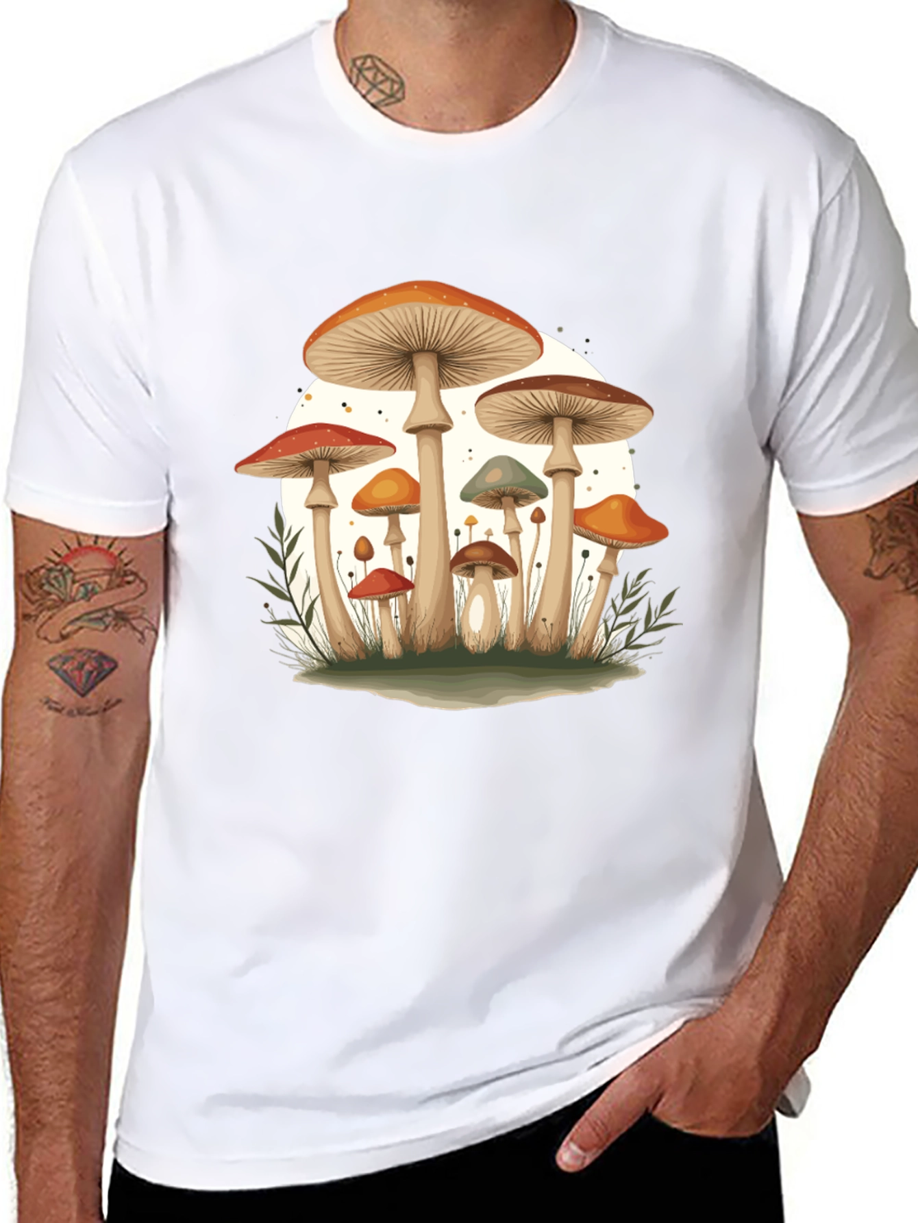 Mushroom Graphic Tee - Funky Fungi Design