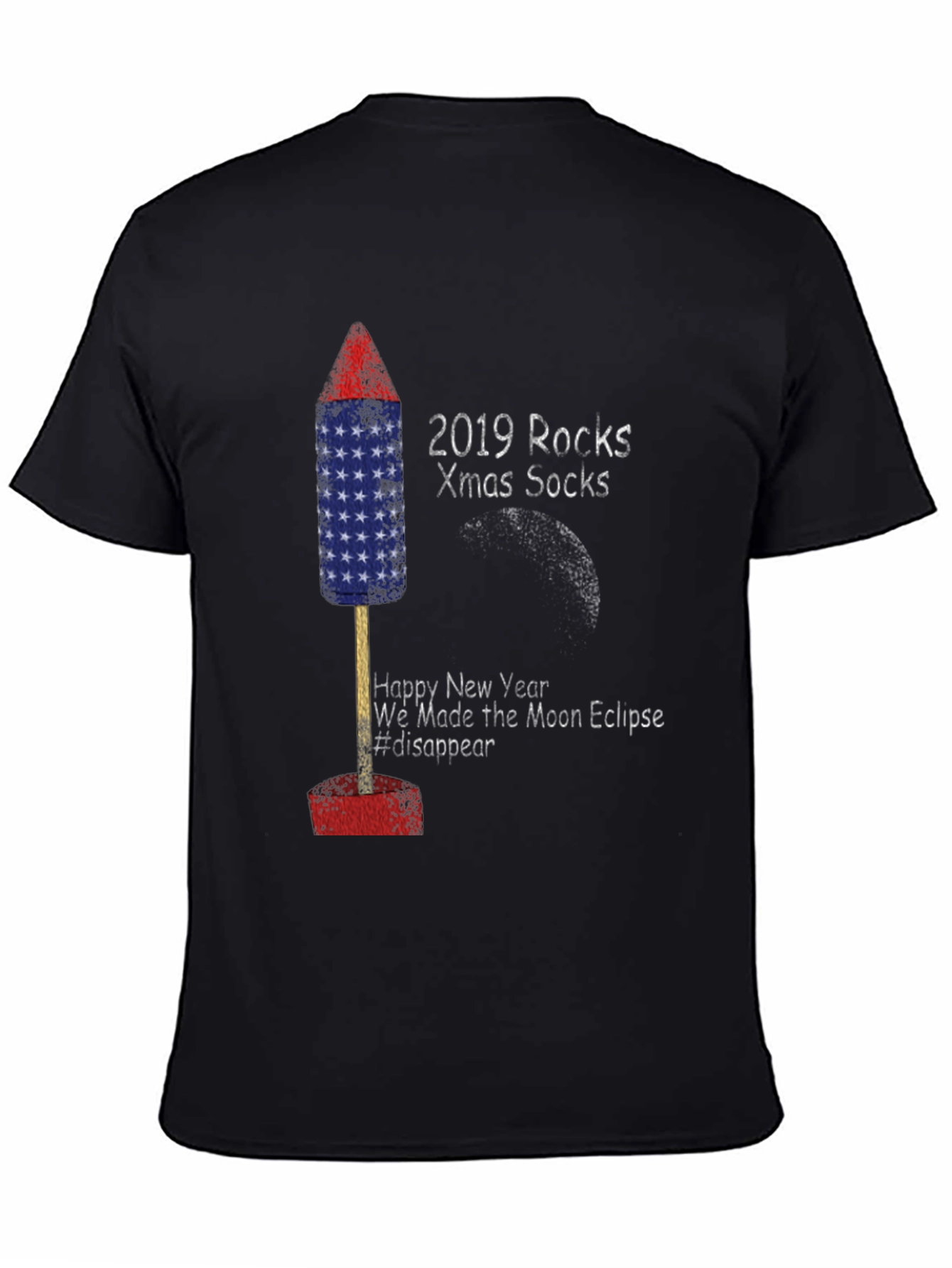 Festive Holiday T-Shirt with Novelty Firework Design