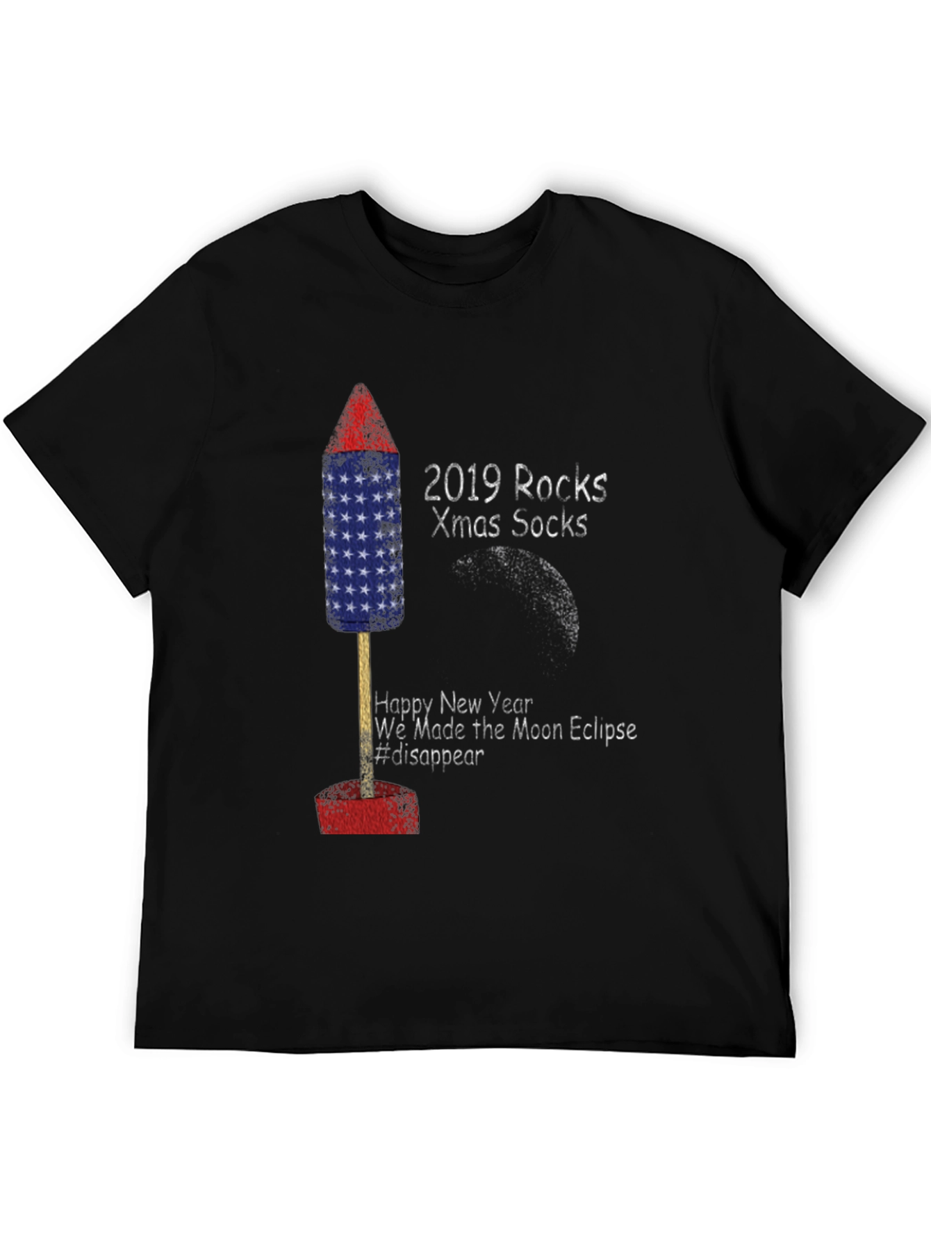 Festive Holiday T-Shirt with Novelty Firework Design