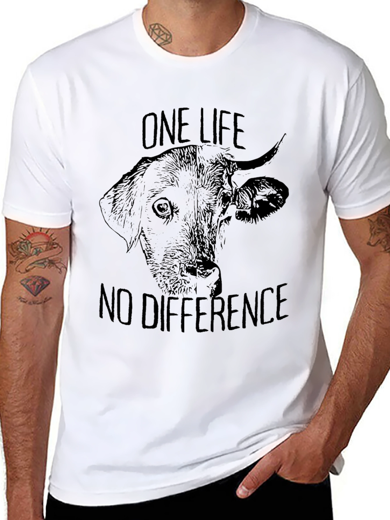 One Life No Difference Vegan T-Shirt