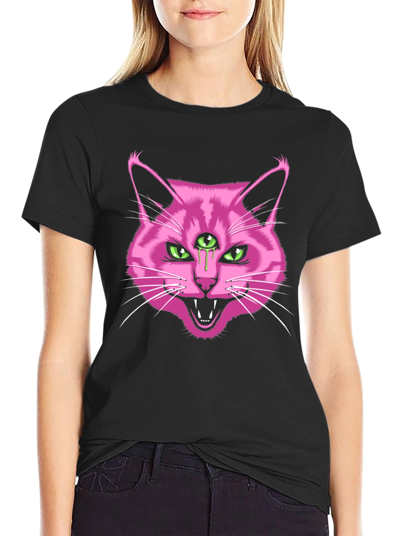 Third Eye Cat Graphic T-Shirt