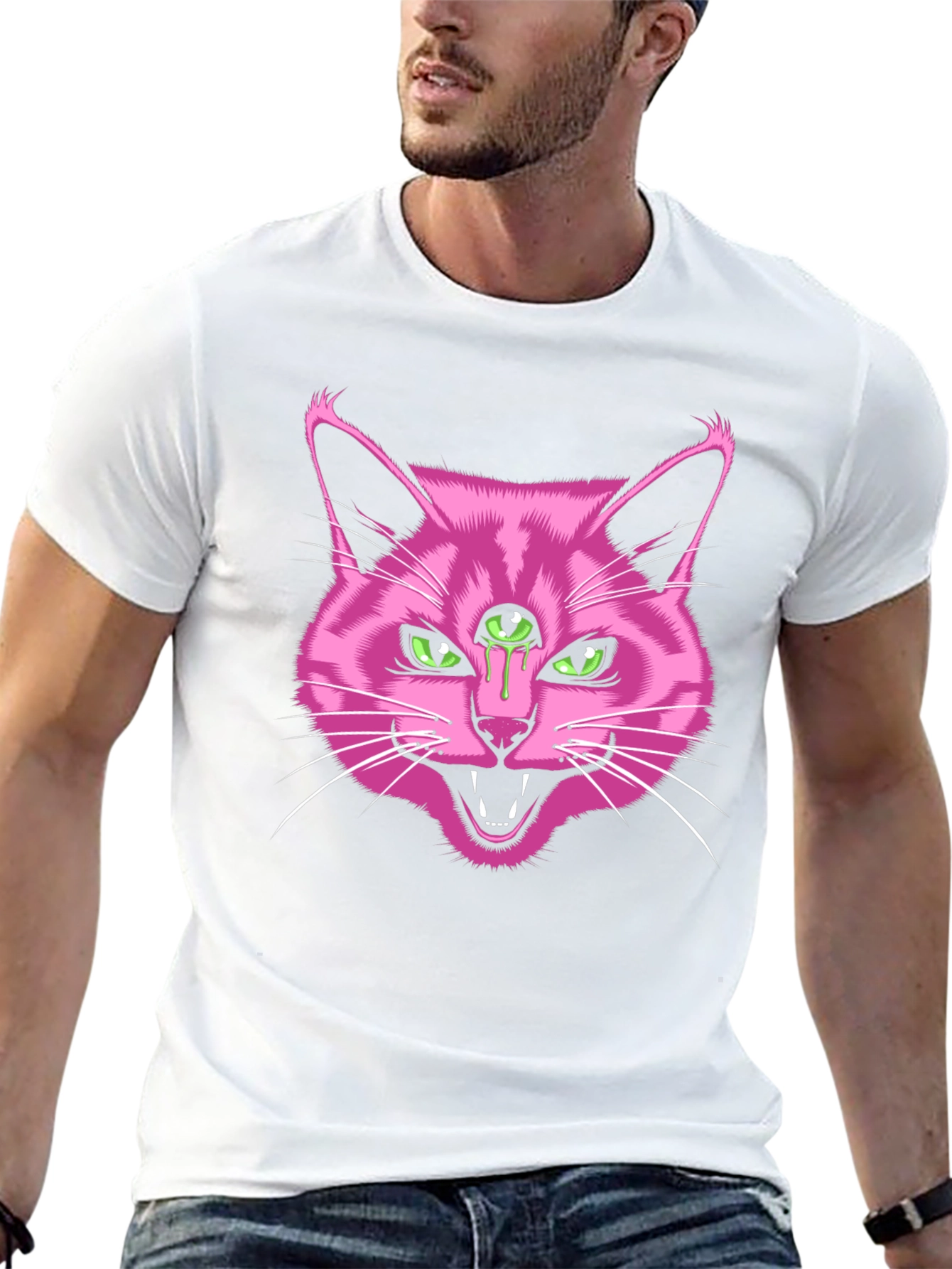 Third Eye Cat Graphic T-Shirt