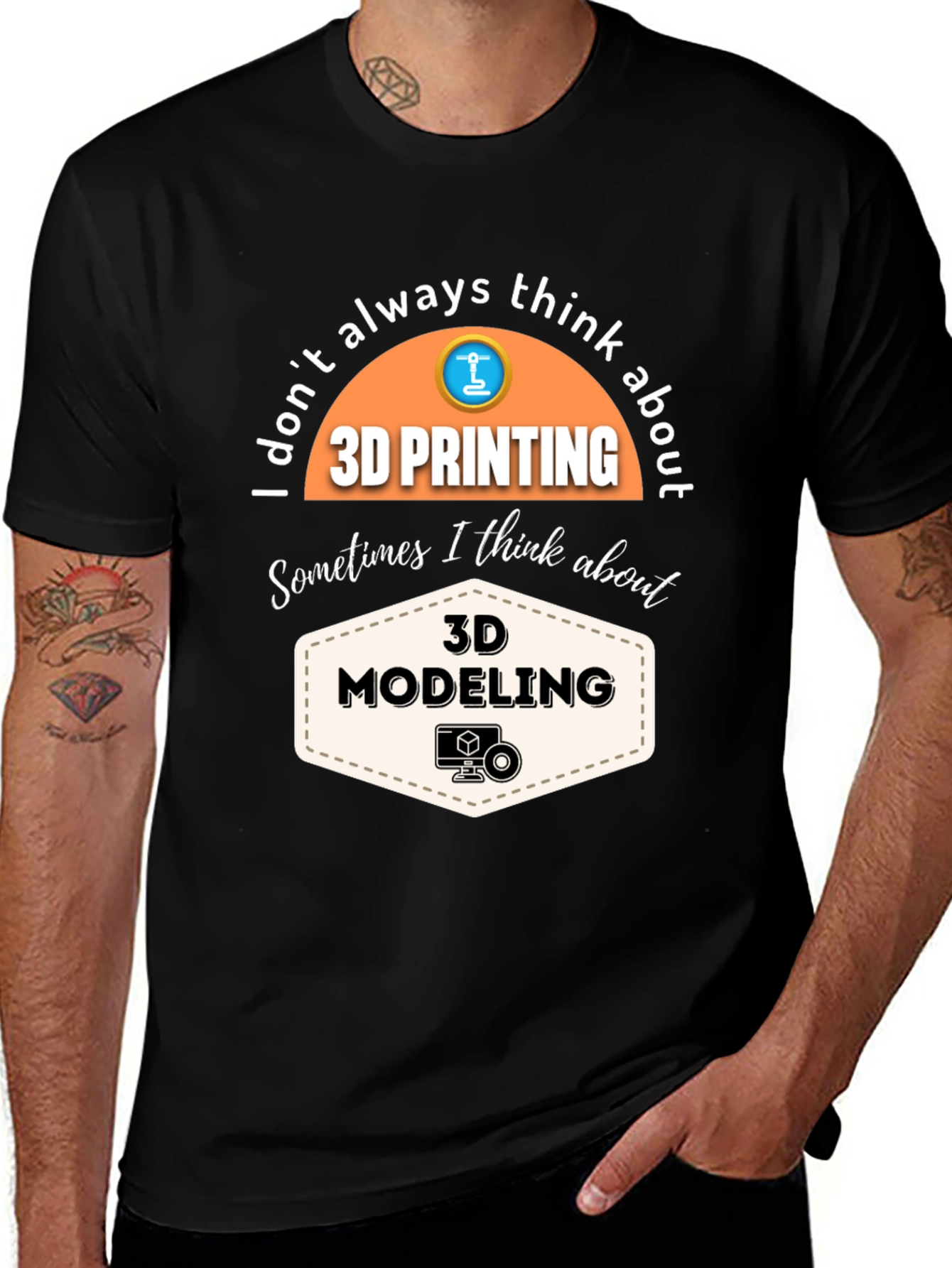 3D Printing & Modeling T-Shirt - Black