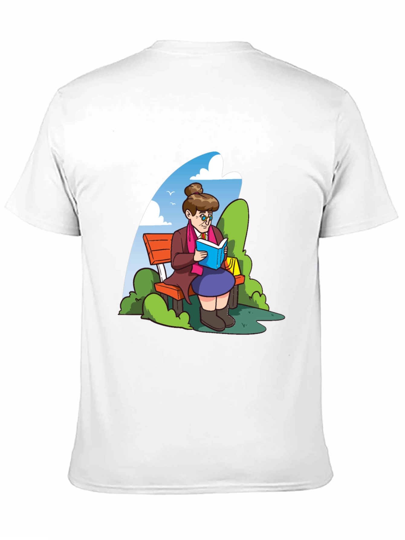 Reading Grandma Black T-Shirt