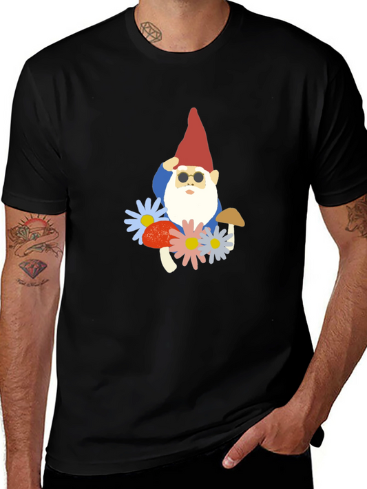 Cool Gnome T-Shirt - Garden Hippie Style