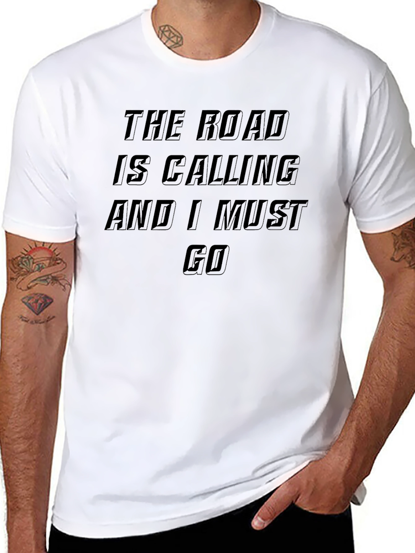 The Road Is Calling T-Shirt - Black