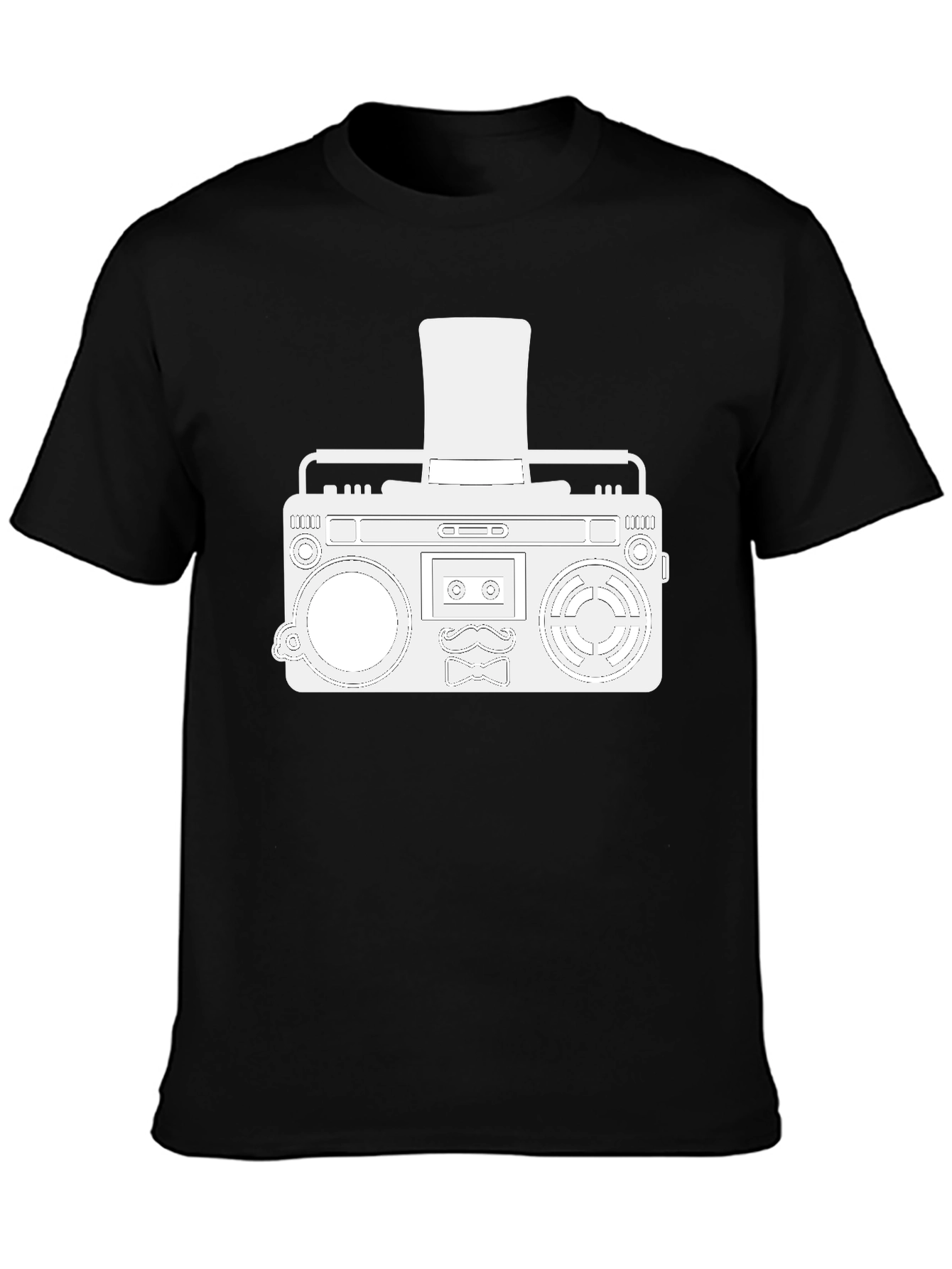 Retro Boombox Graphic T-Shirt - Cool Hipster Style
