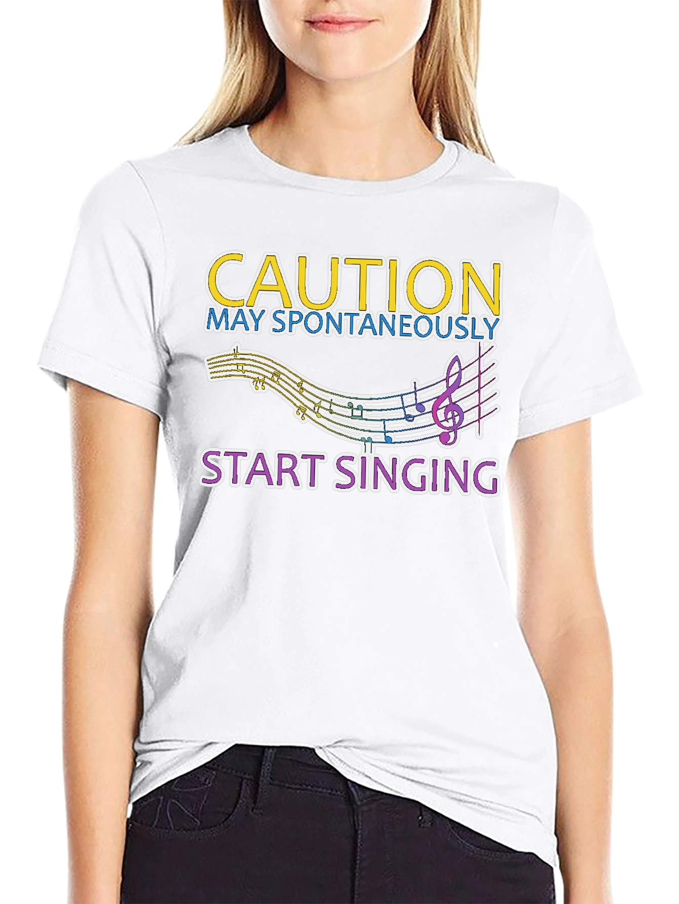 Caution May Spontaneously Start Singing Tee