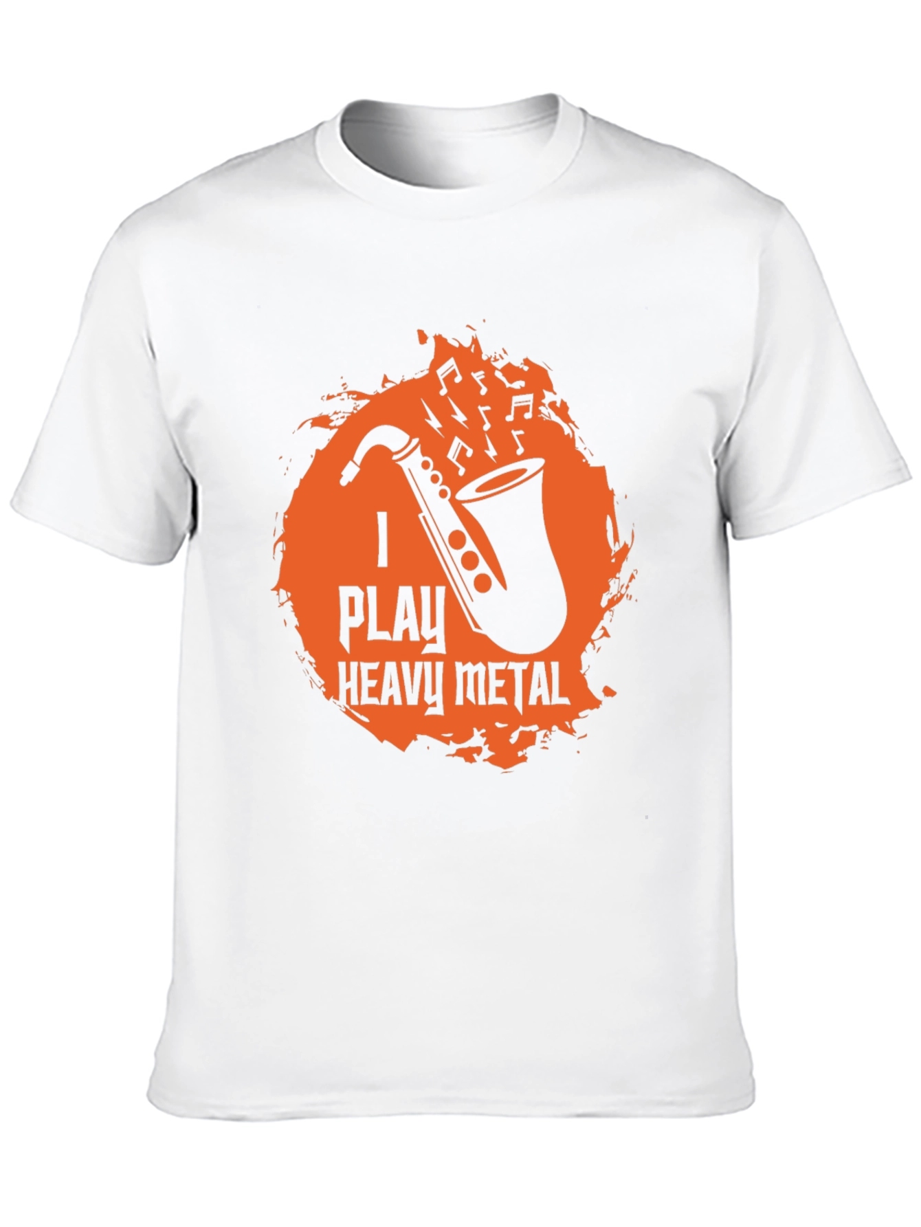 I Play Heavy Metal Saxophone Black Graphic T-Shirt