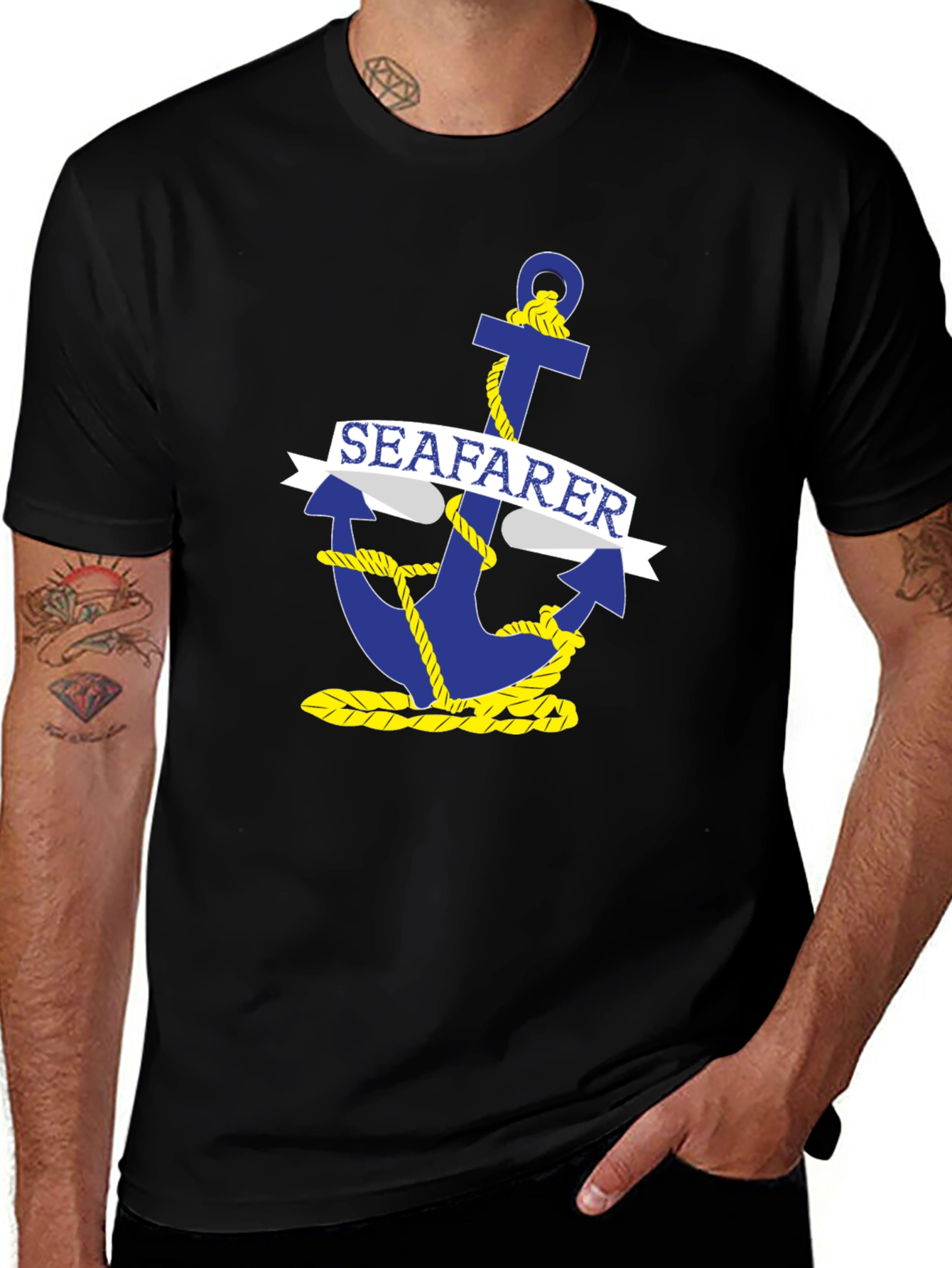 Seafarer Anchor Graphic T-Shirt - Maritime Nautical Tee
