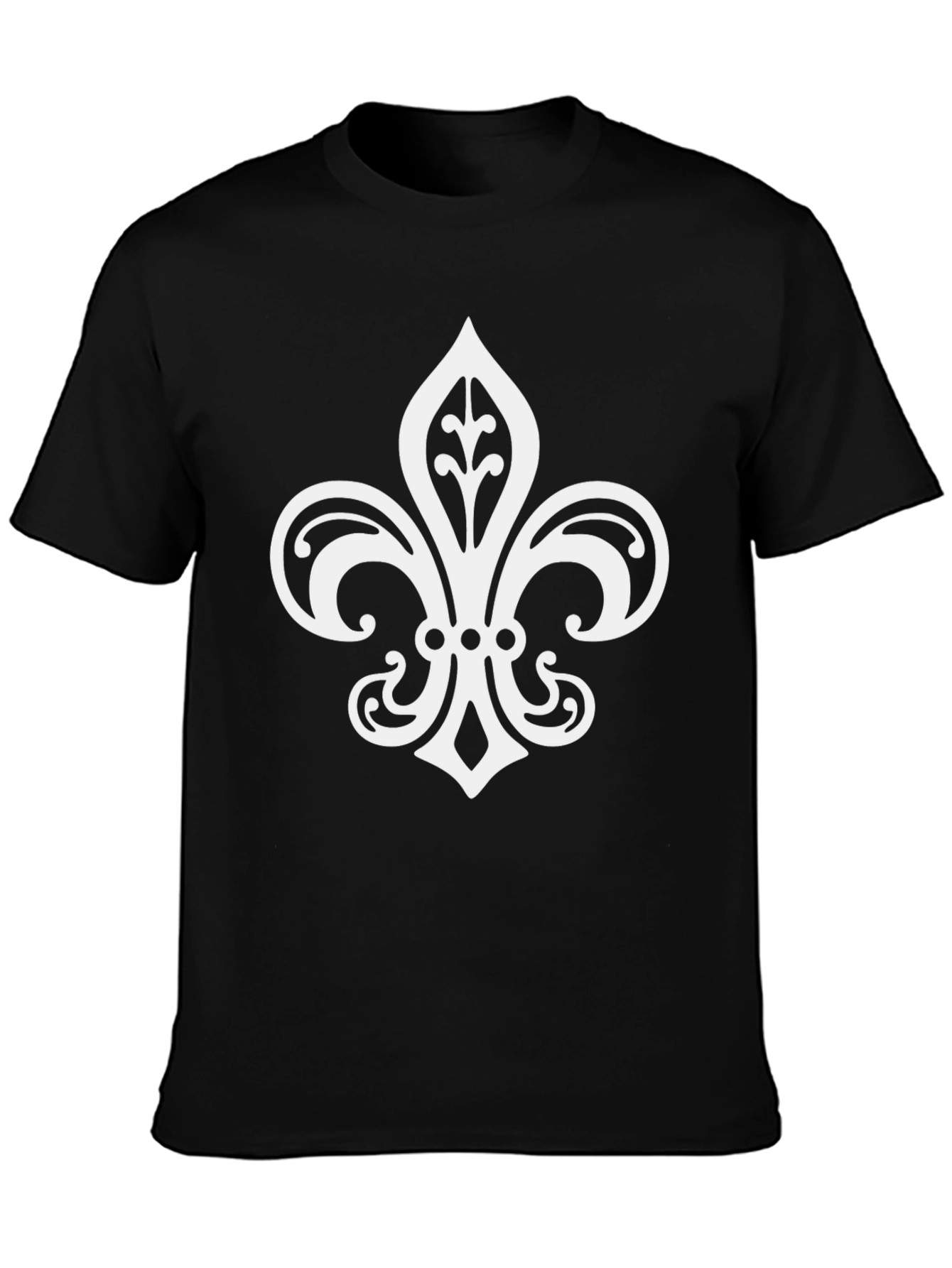 Fleur-de-Lis Graphic T-Shirt - Black Cotton Tee