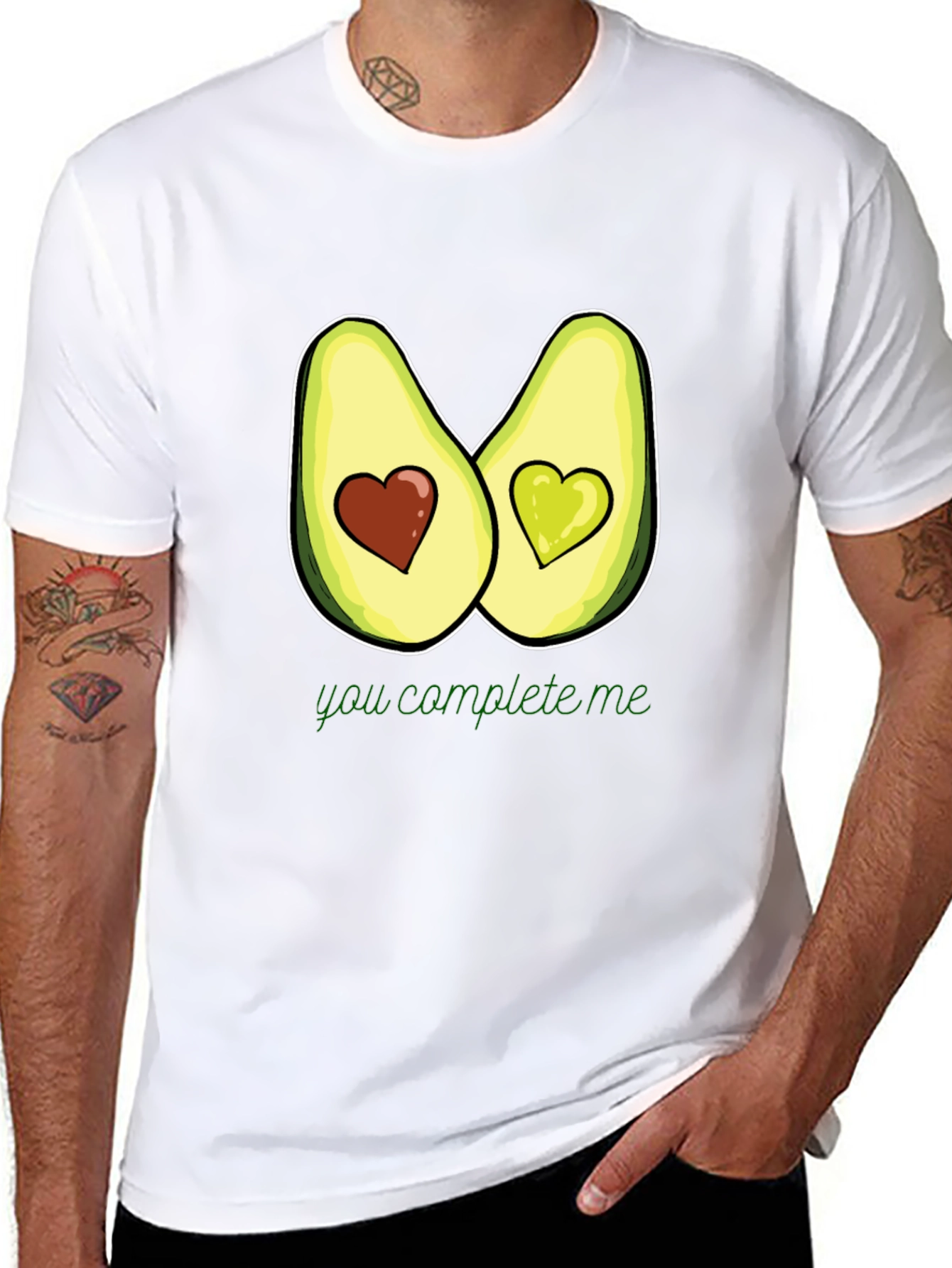 Avocado Heart T-Shirt - You Complete Me