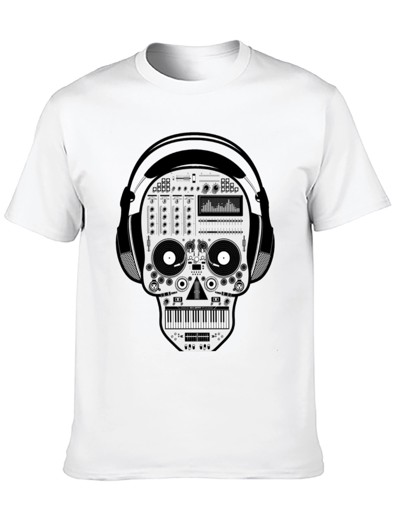 DJ Skull Graphic T-Shirt - Unique Music Lover Tee