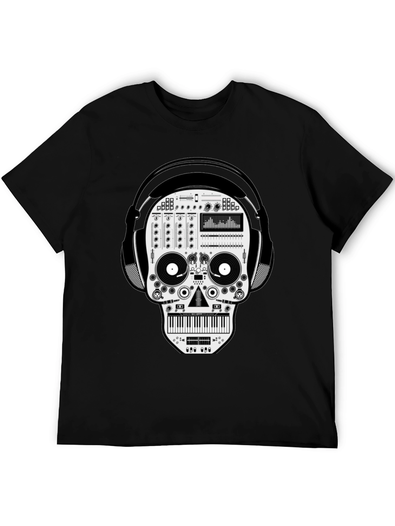 DJ Skull Graphic T-Shirt - Unique Music Lover Tee