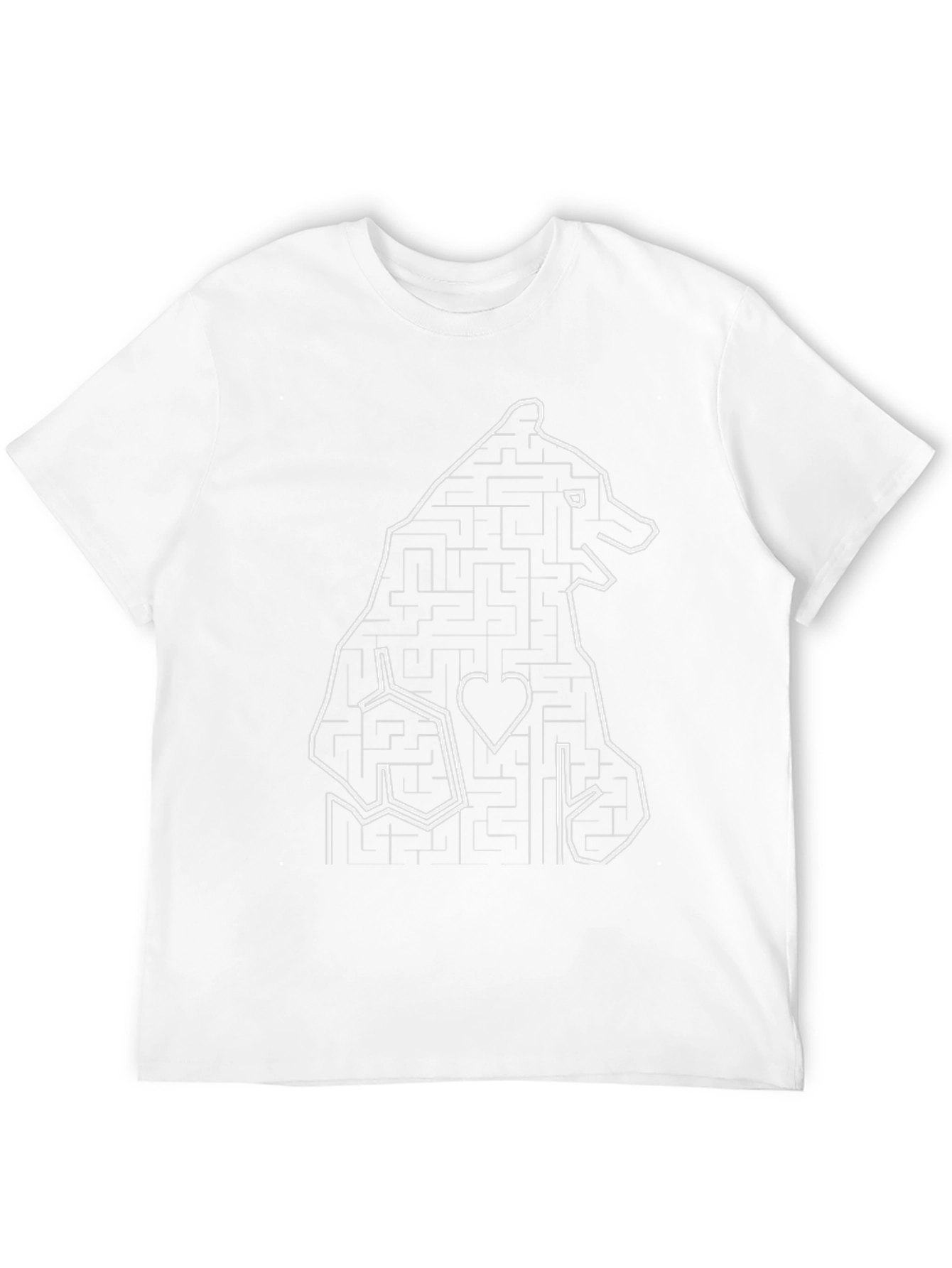 Bear Maze Graphic T-Shirt - Black