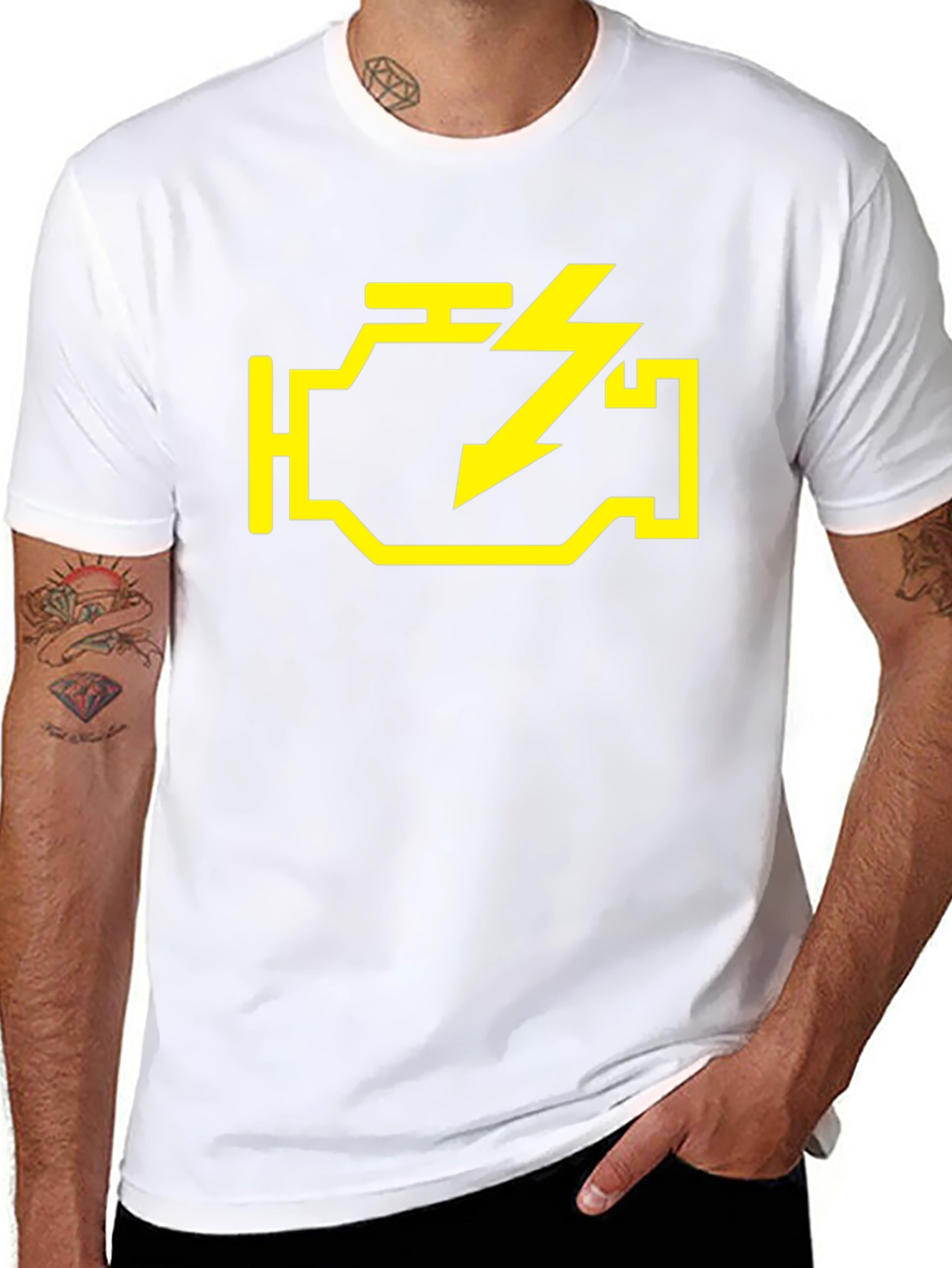 Check Engine Light T-Shirt - Mechanic Humor