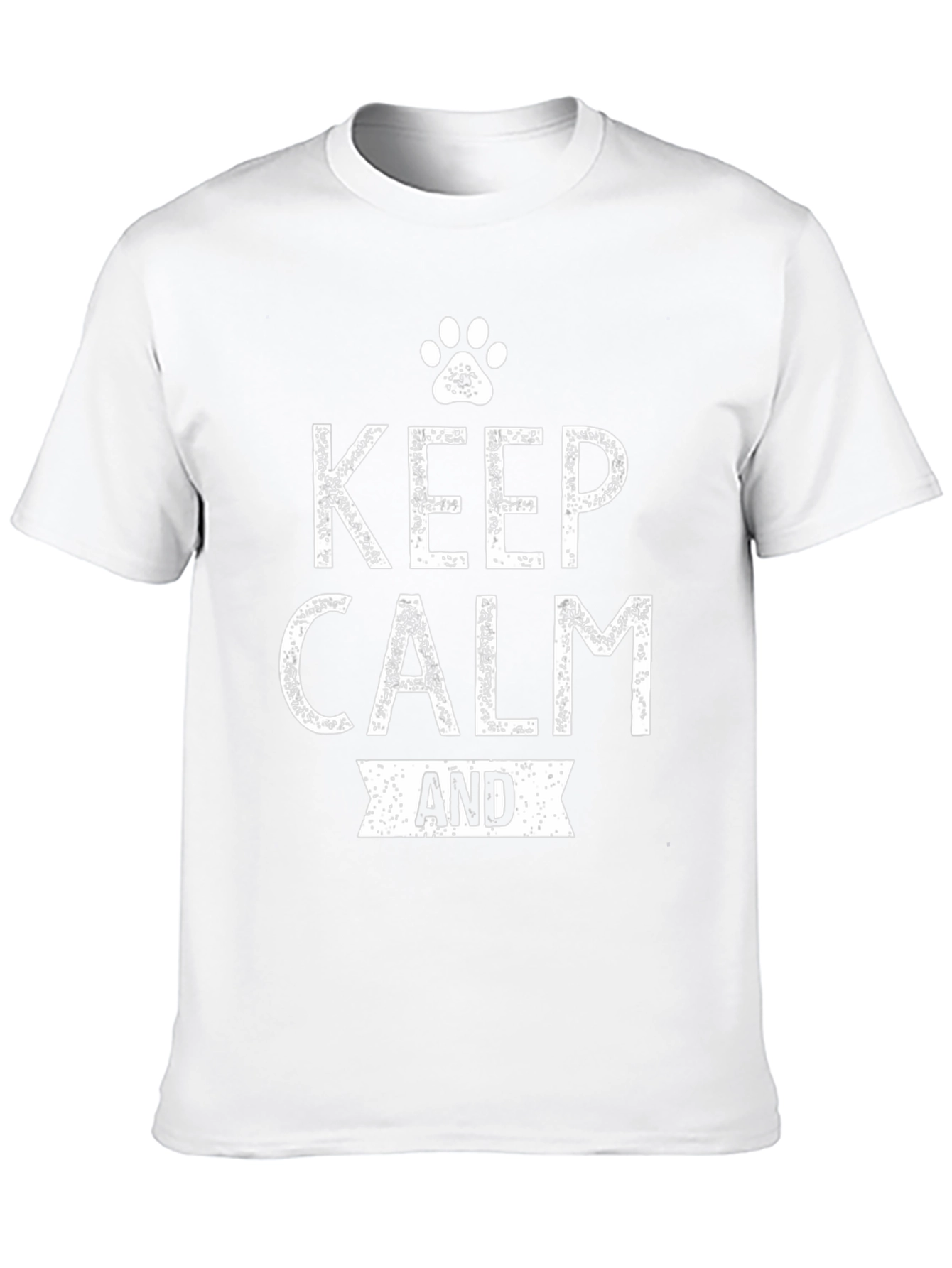 Keep Calm and Paw On Black T-Shirt