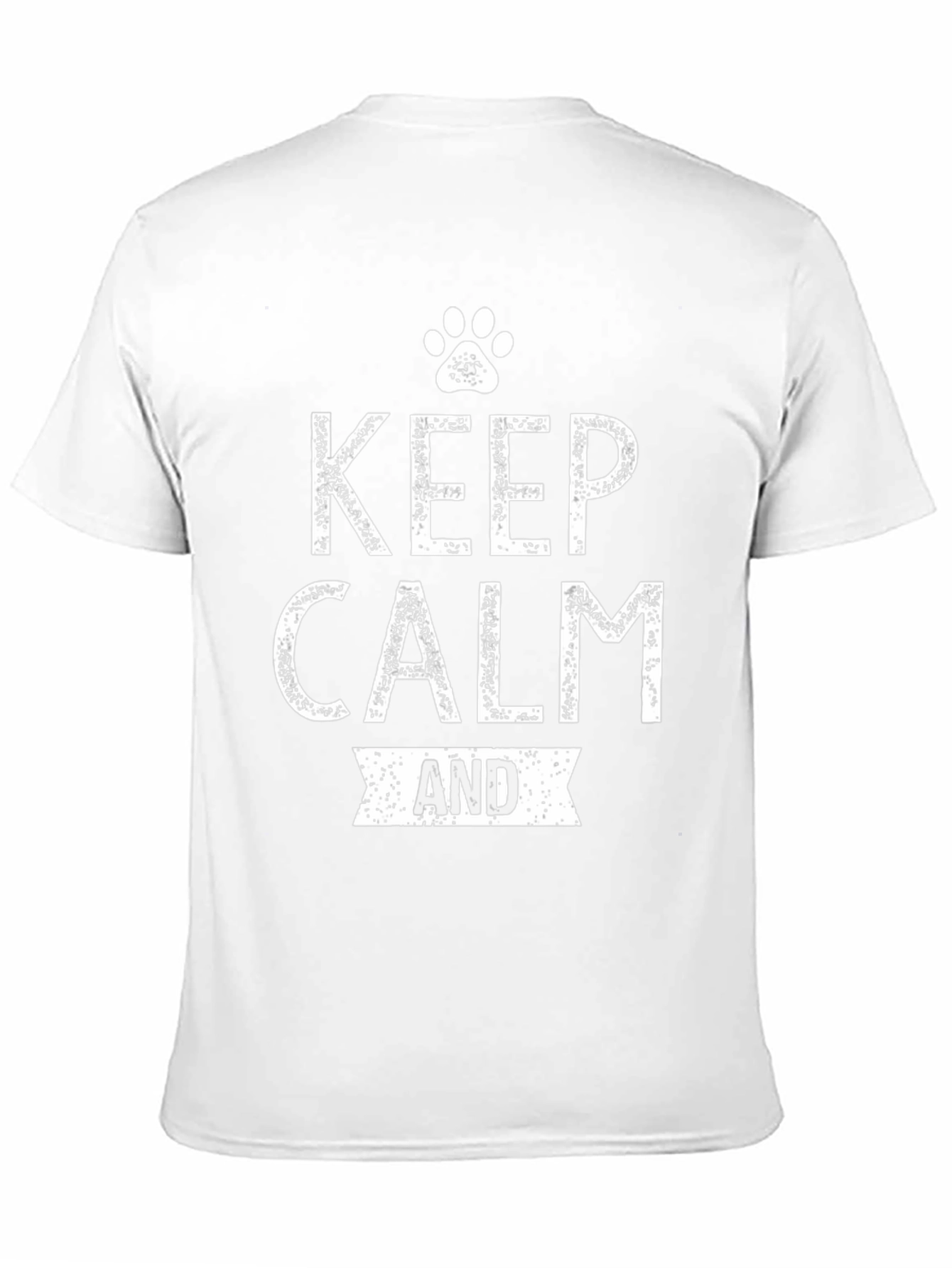 Keep Calm and Paw On Black T-Shirt