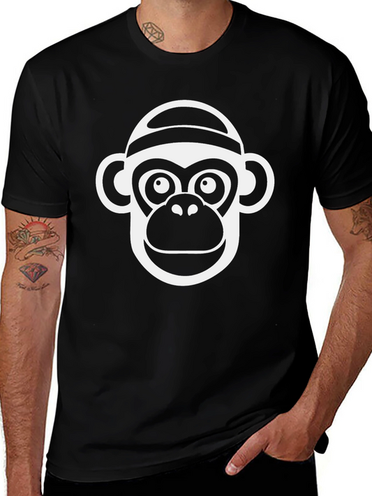 Funky Monkey Graphic Tee - Black Cotton T-Shirt