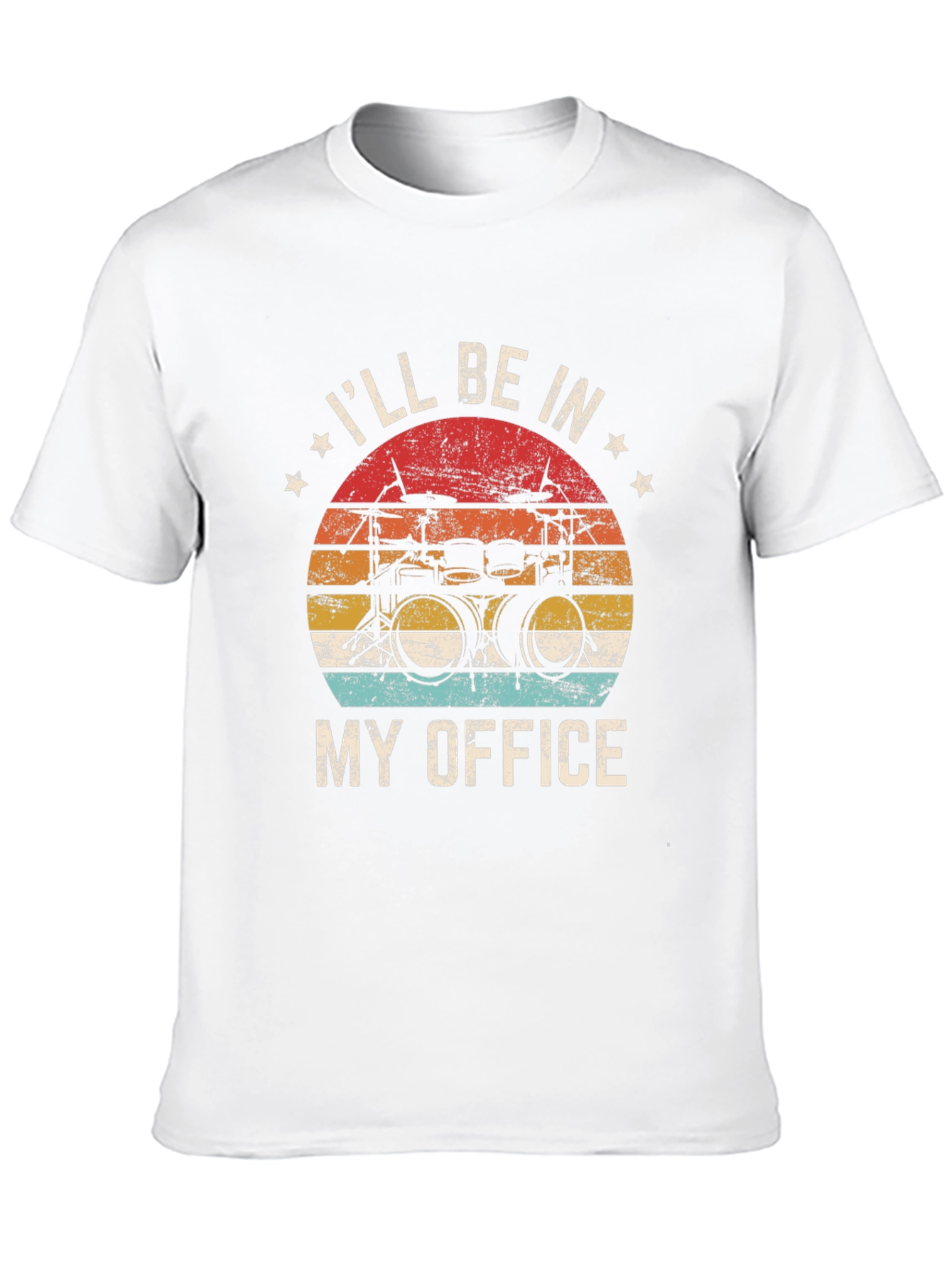 Drummers Office T-Shirt - Black Crew Neck