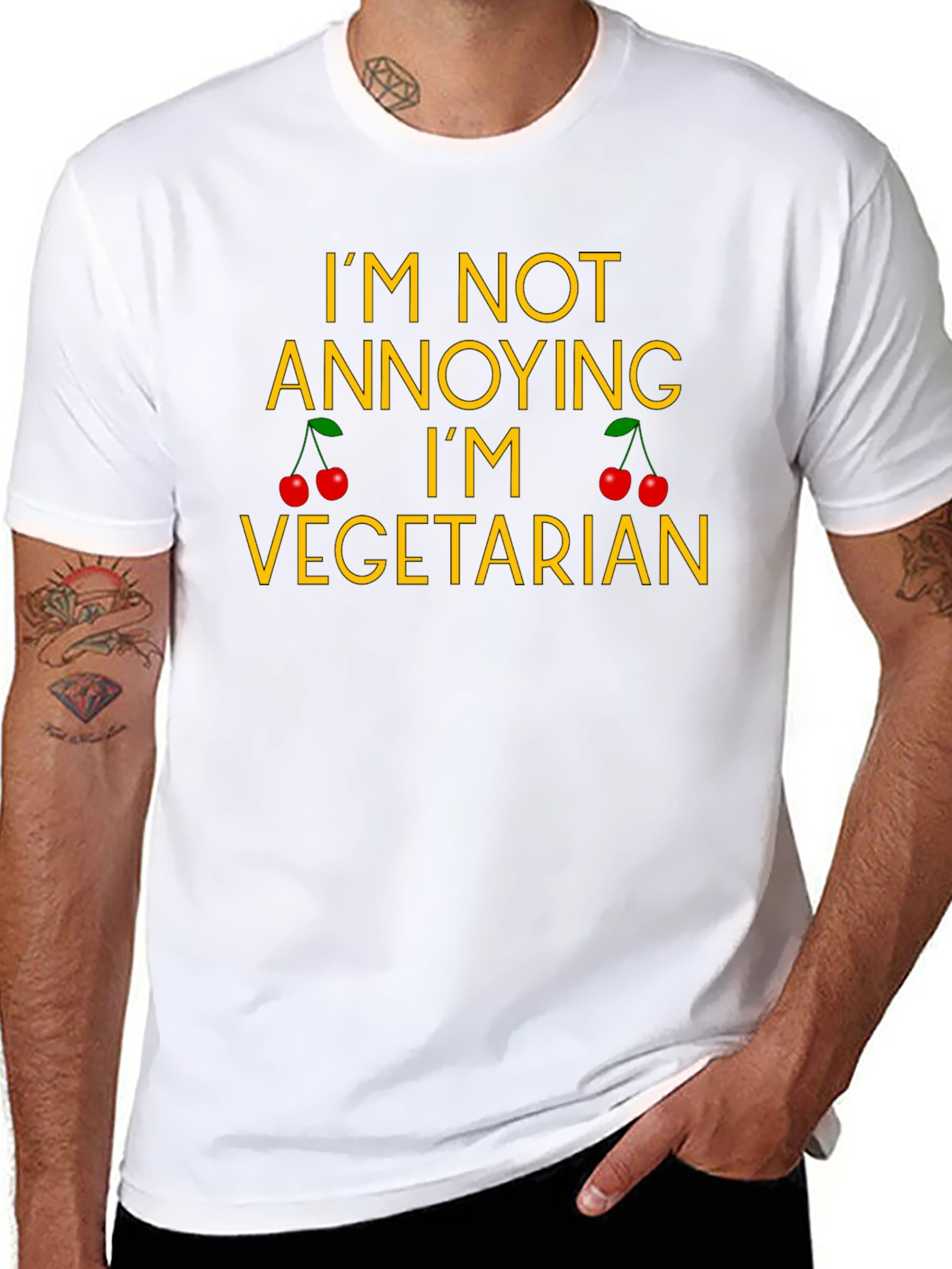 Im Not Annoying Im Vegetarian Graphic T-Shirt