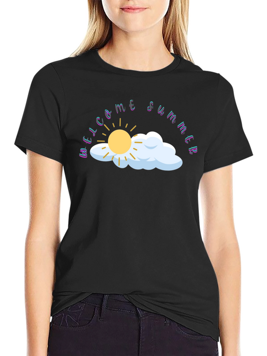 Welcome Summer Black Graphic Tee