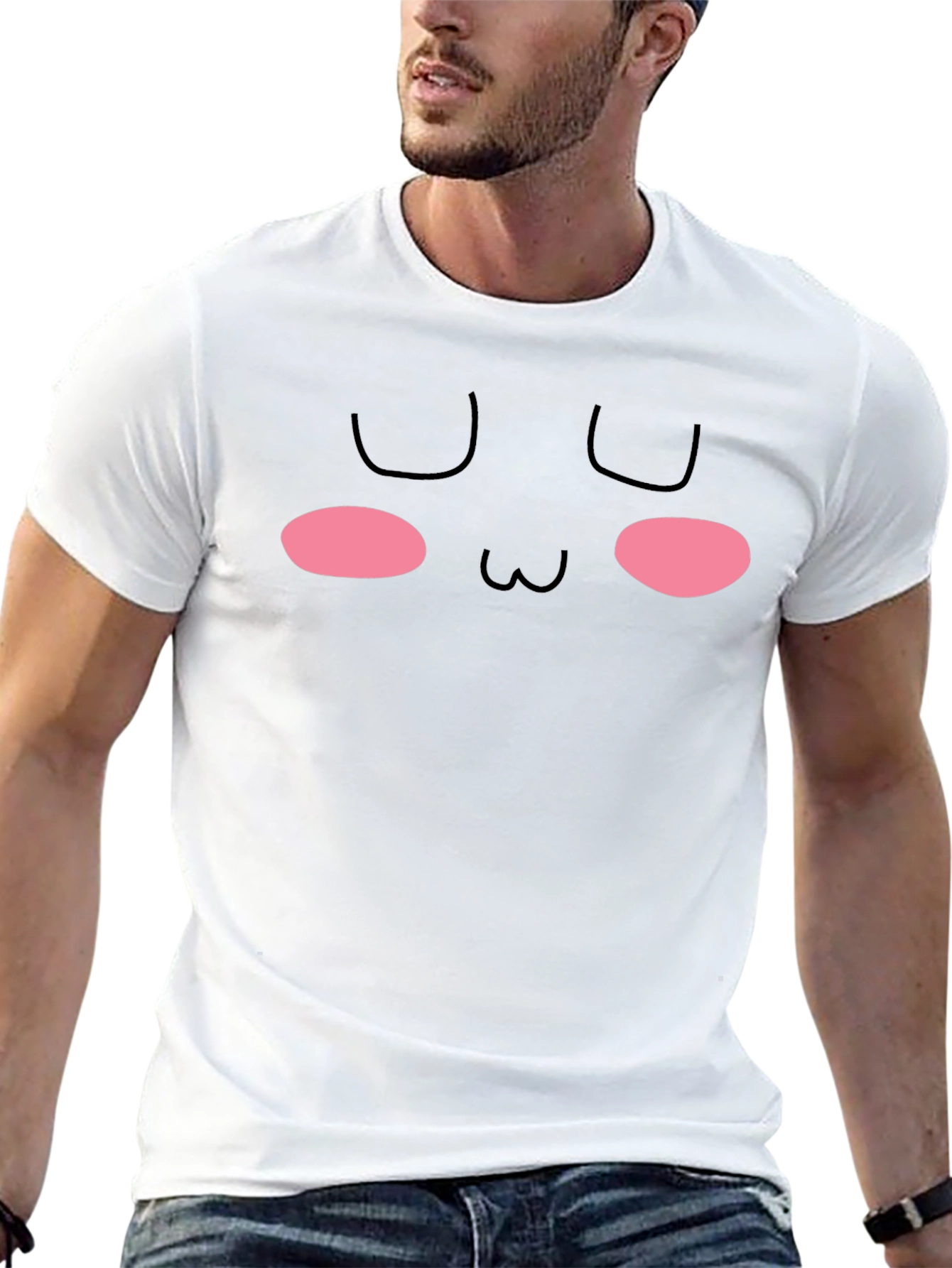 Kawaii Face Black T-Shirt - Cute & Comfy!
