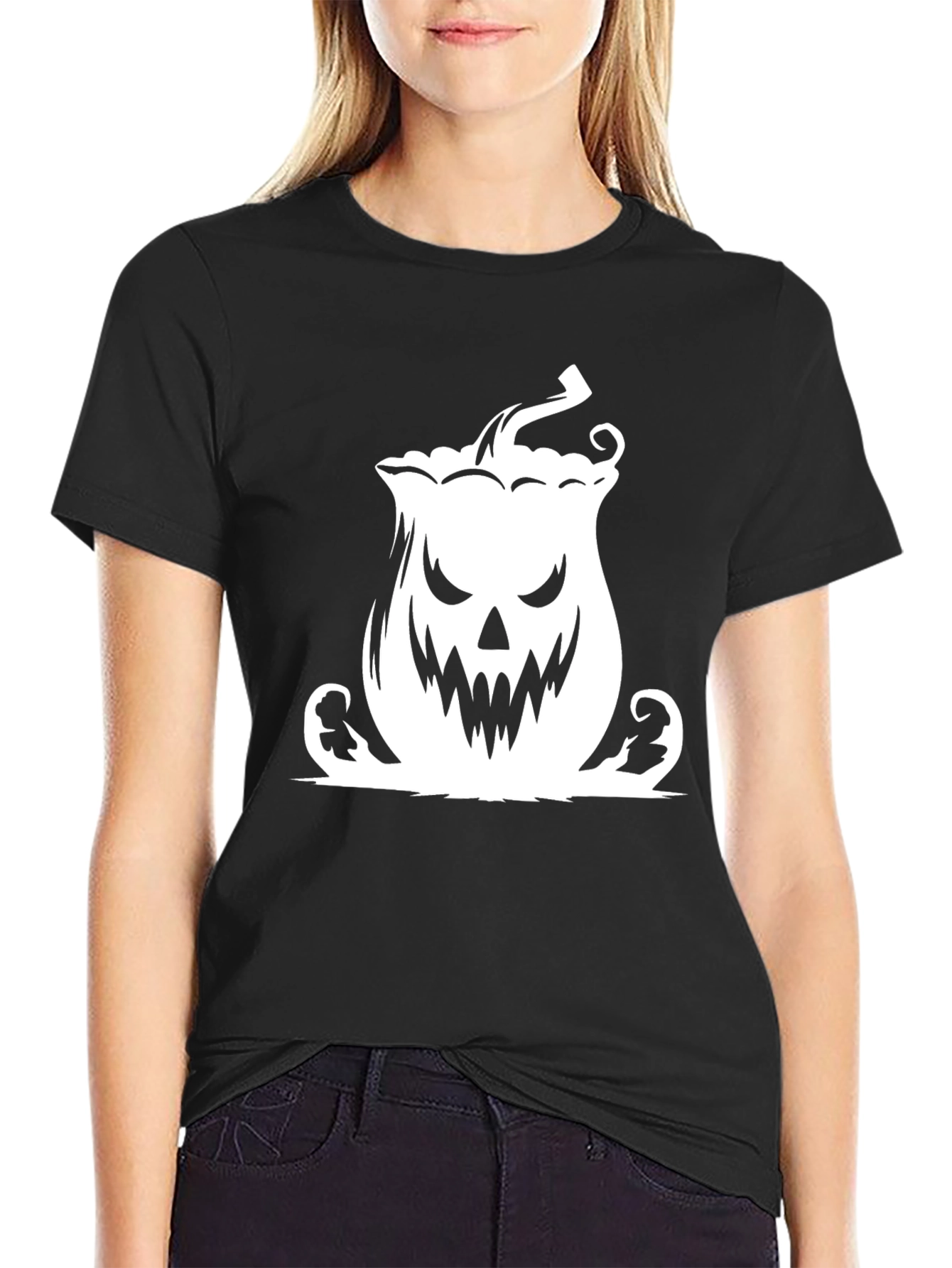 Spooky Pumpkin Graphic Tee - Halloween T-Shirt