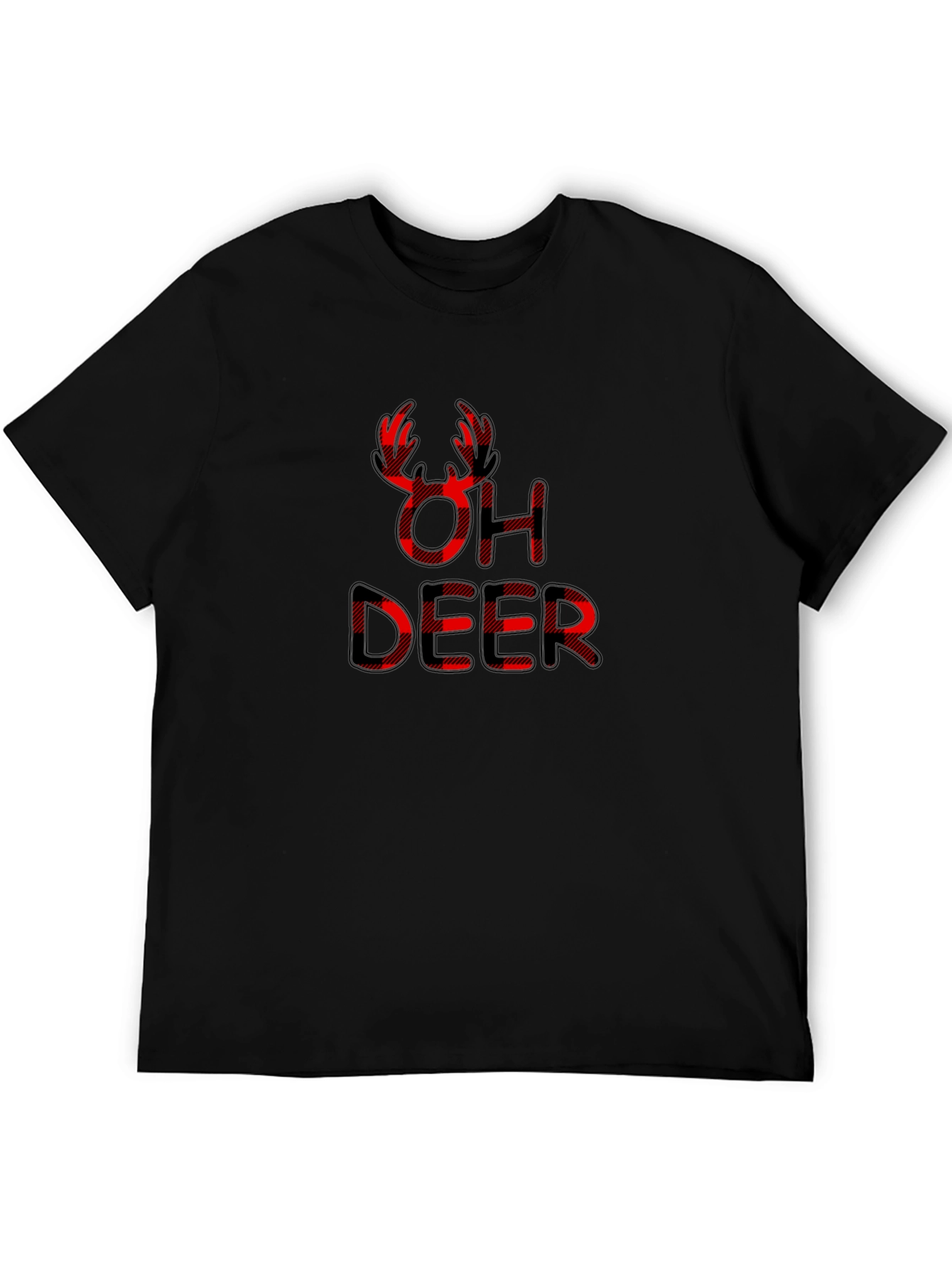 Oh Deer Buffalo Plaid Graphic Tee