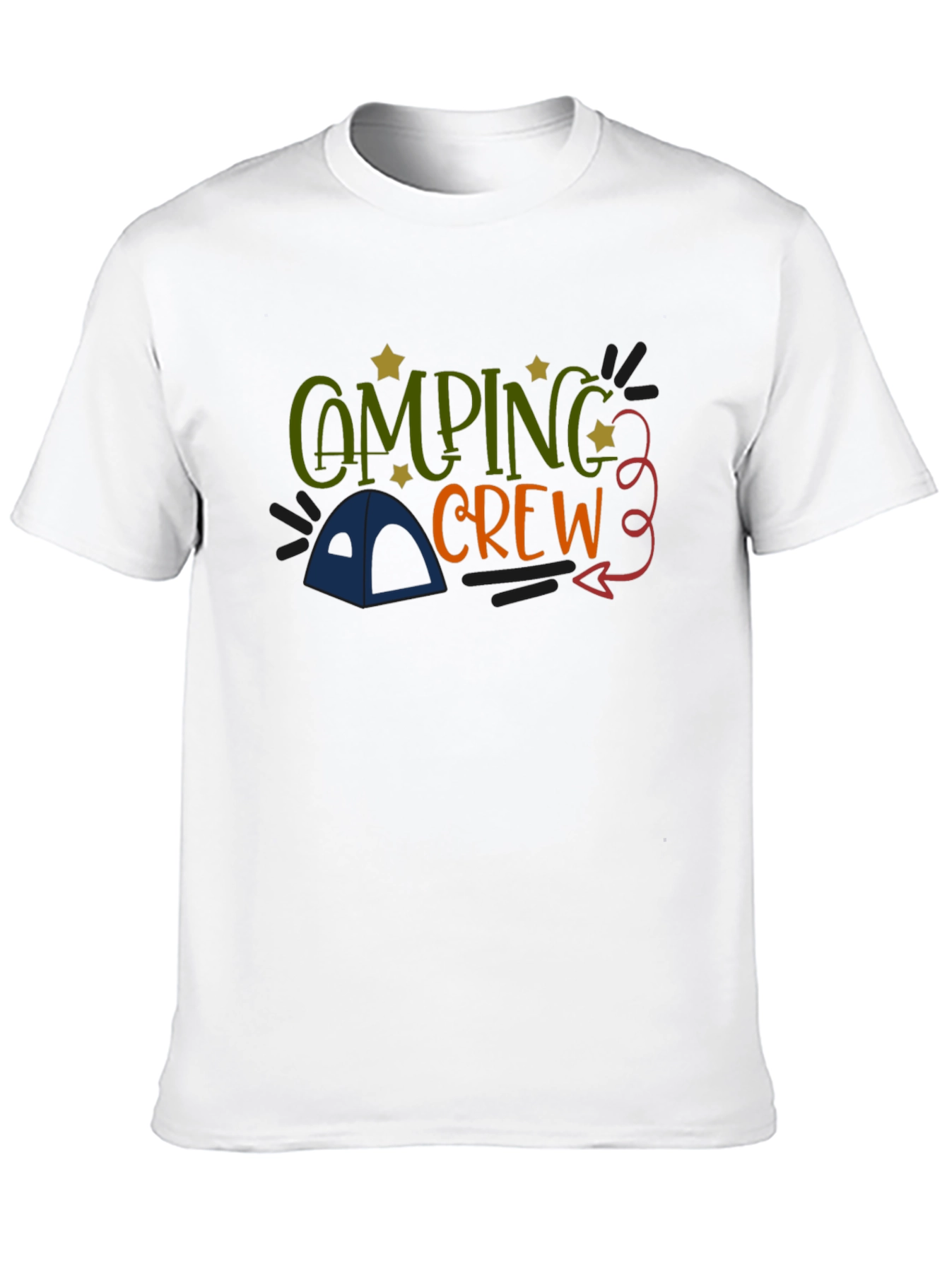 Camping Crew Black Graphic T-Shirt