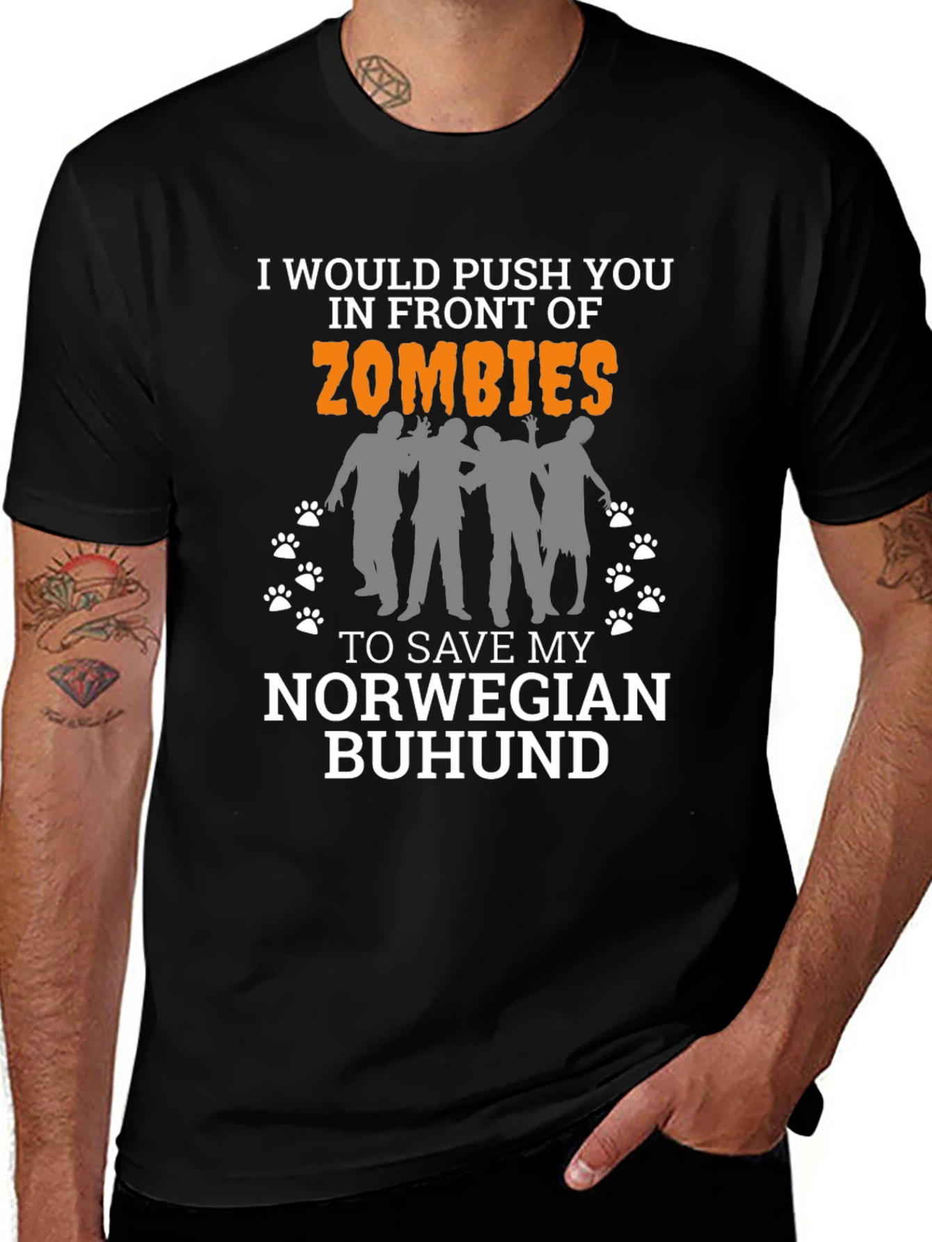 Zombie Norwegian Buhund Lover Tee