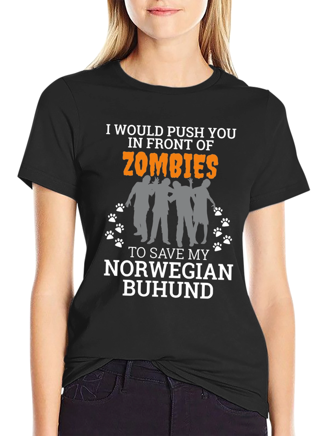 Zombie Norwegian Buhund Lover Tee