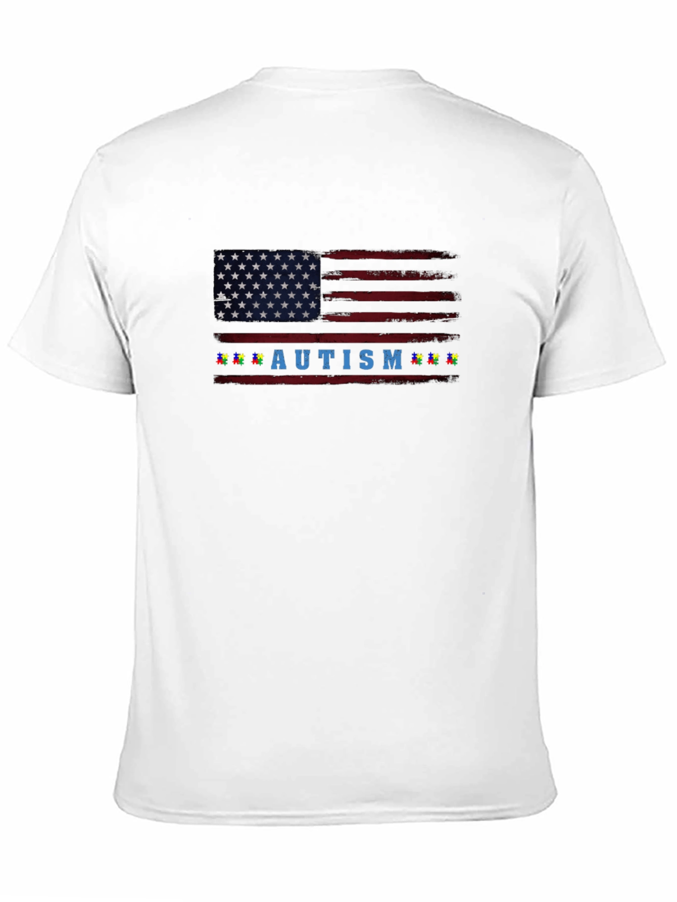 Autism Awareness American Flag T-Shirt