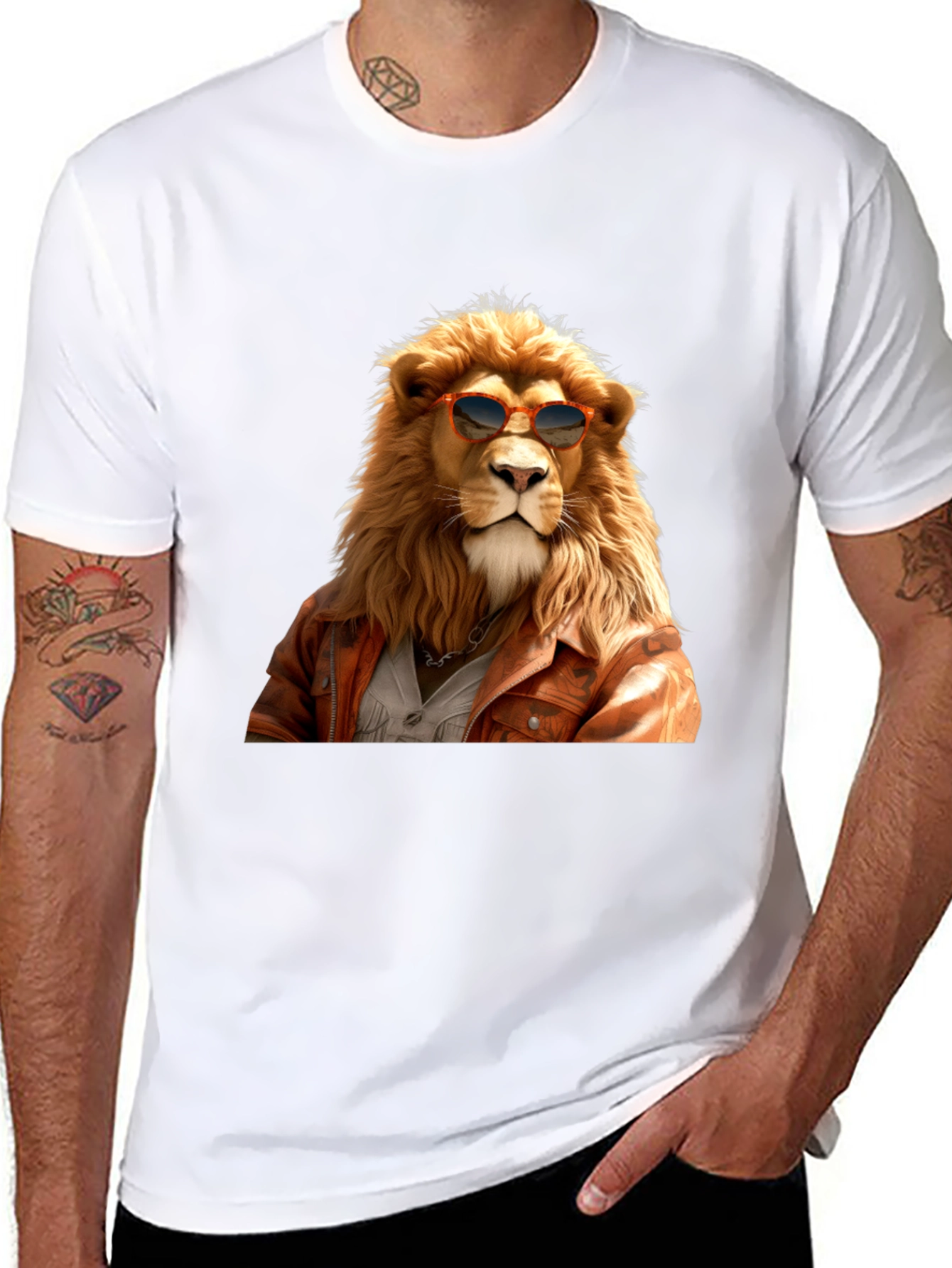 Cool Lion Graphic Tee - Trendy Animal Print Shirt