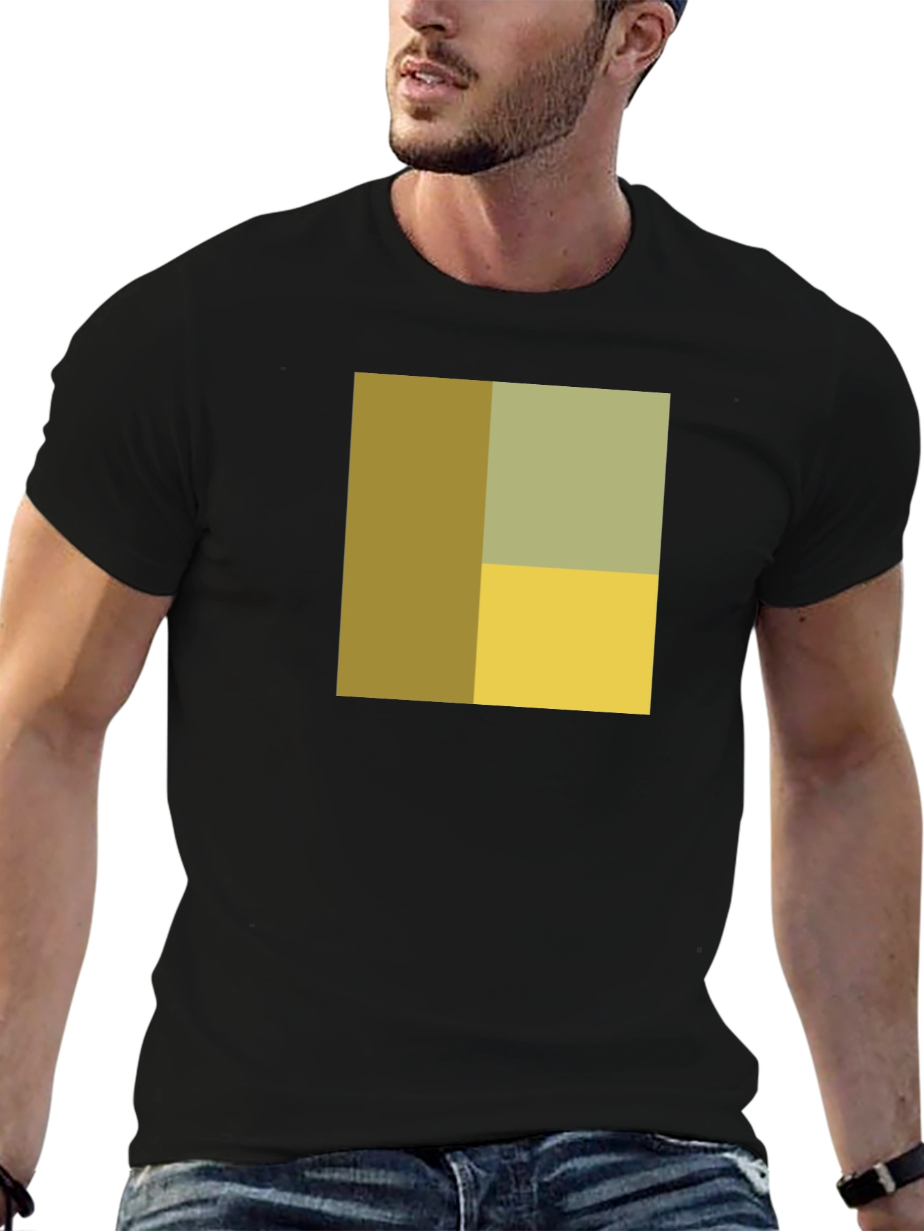 Abstract Block Print Tee - Soft Cotton Blend