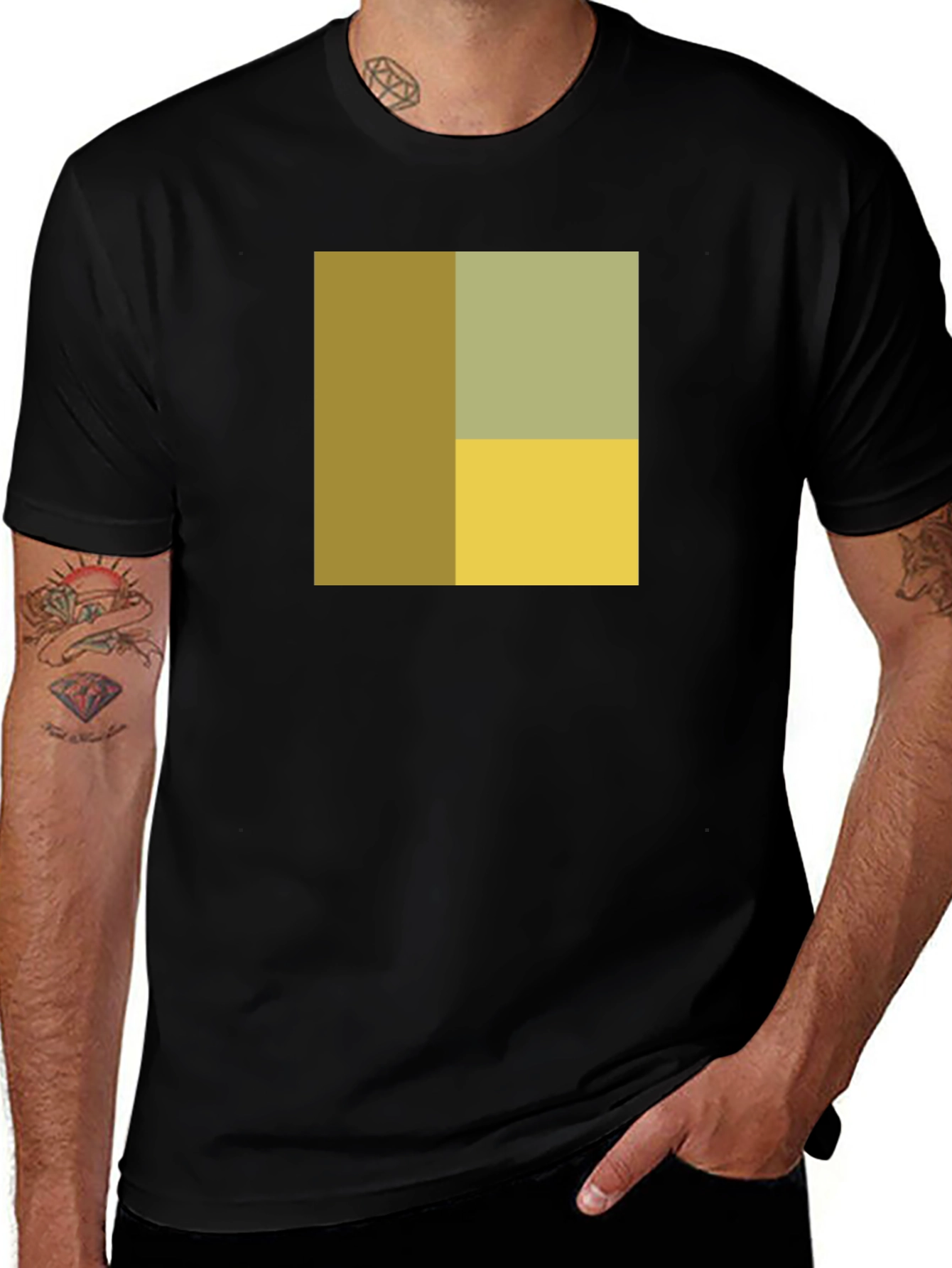 Abstract Block Print Tee - Soft Cotton Blend