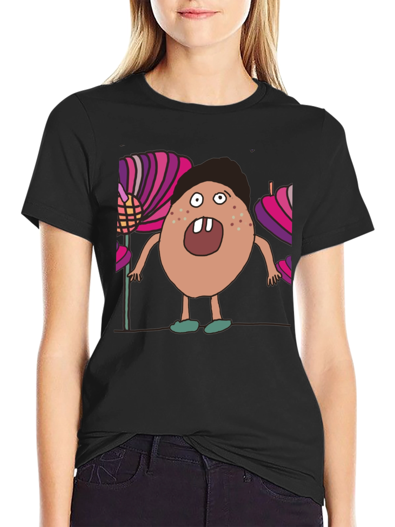 Cartoon Monster T-Shirt - Unique Graphic Tee