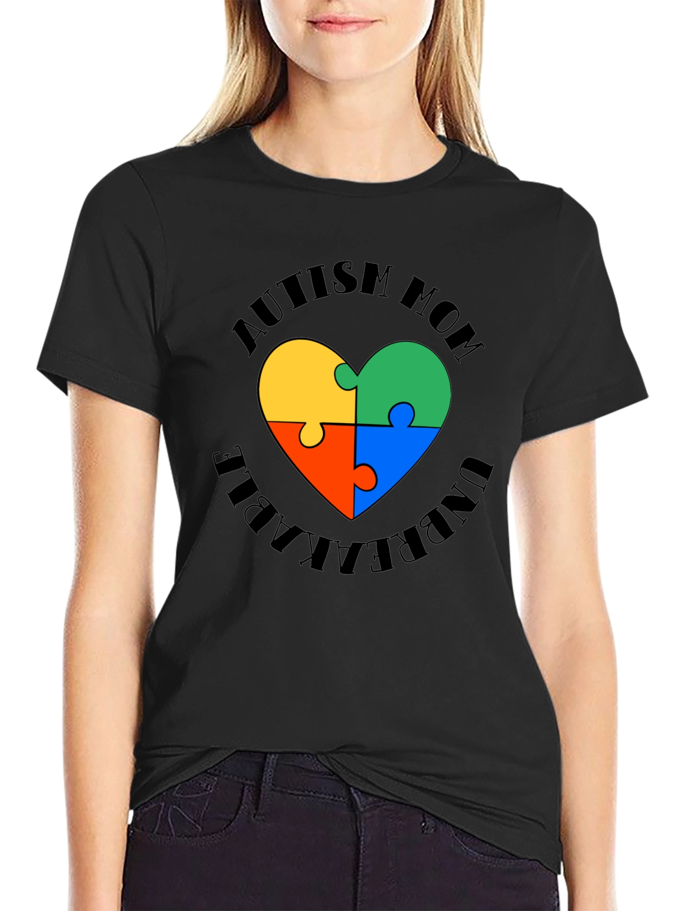 Autism Mom Unbreakable Heart T-Shirt