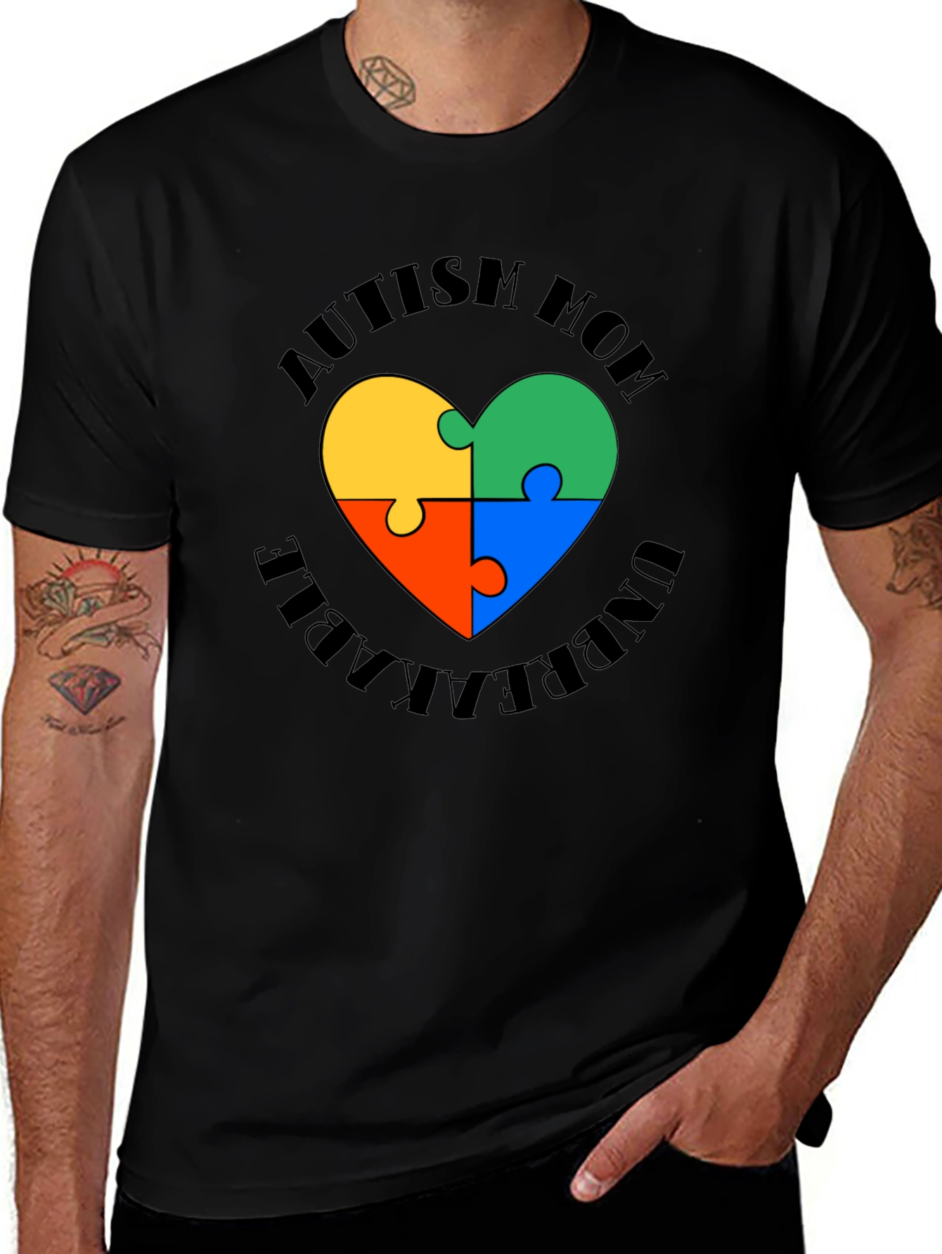 Autism Mom Unbreakable Heart T-Shirt