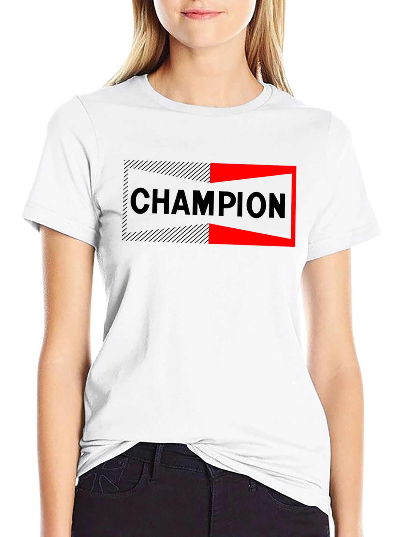 Champion Graphic Print Black T-Shirt for Men