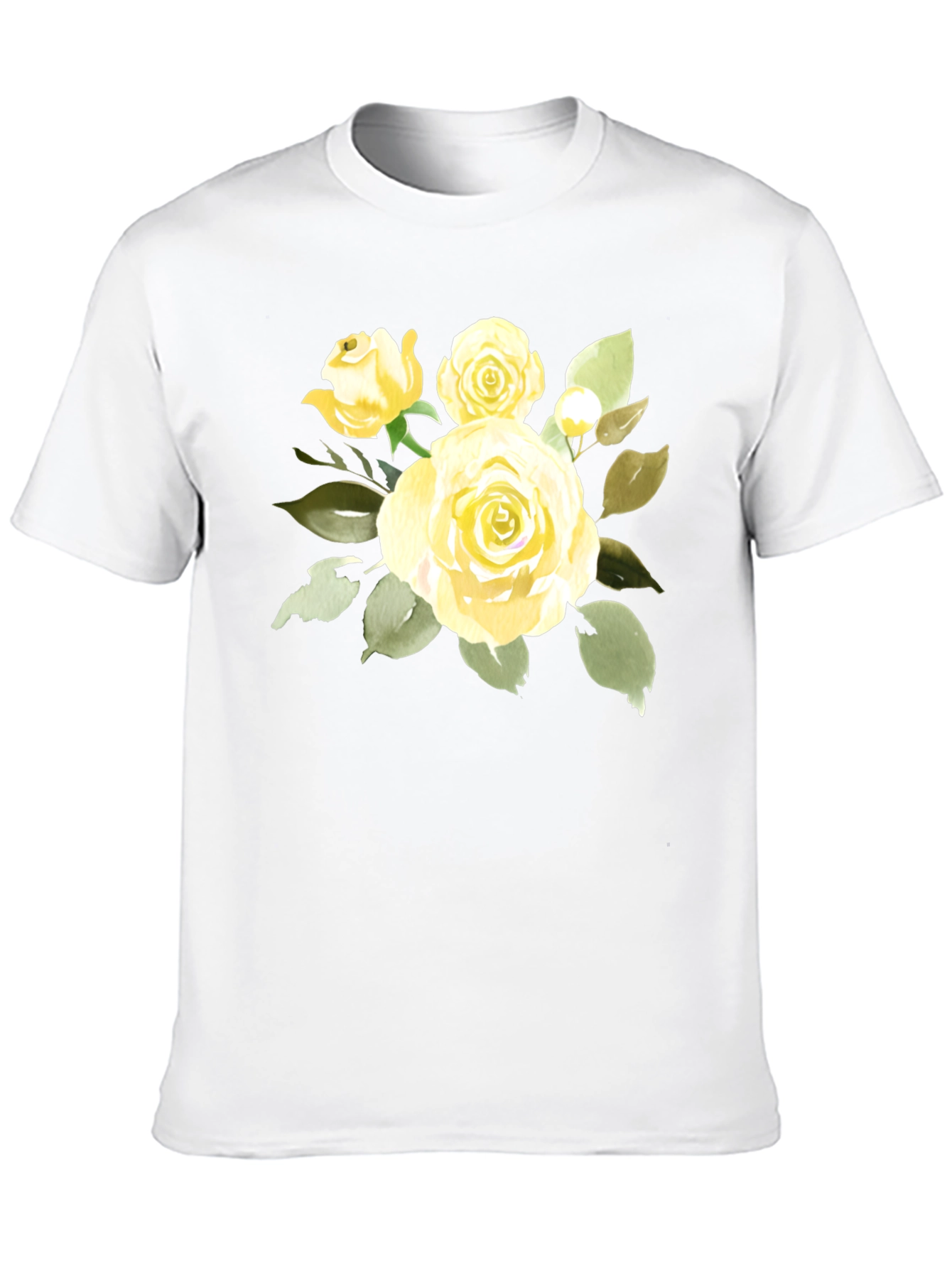 Floral Rose Graphic T-Shirt - Stylish Black Tee