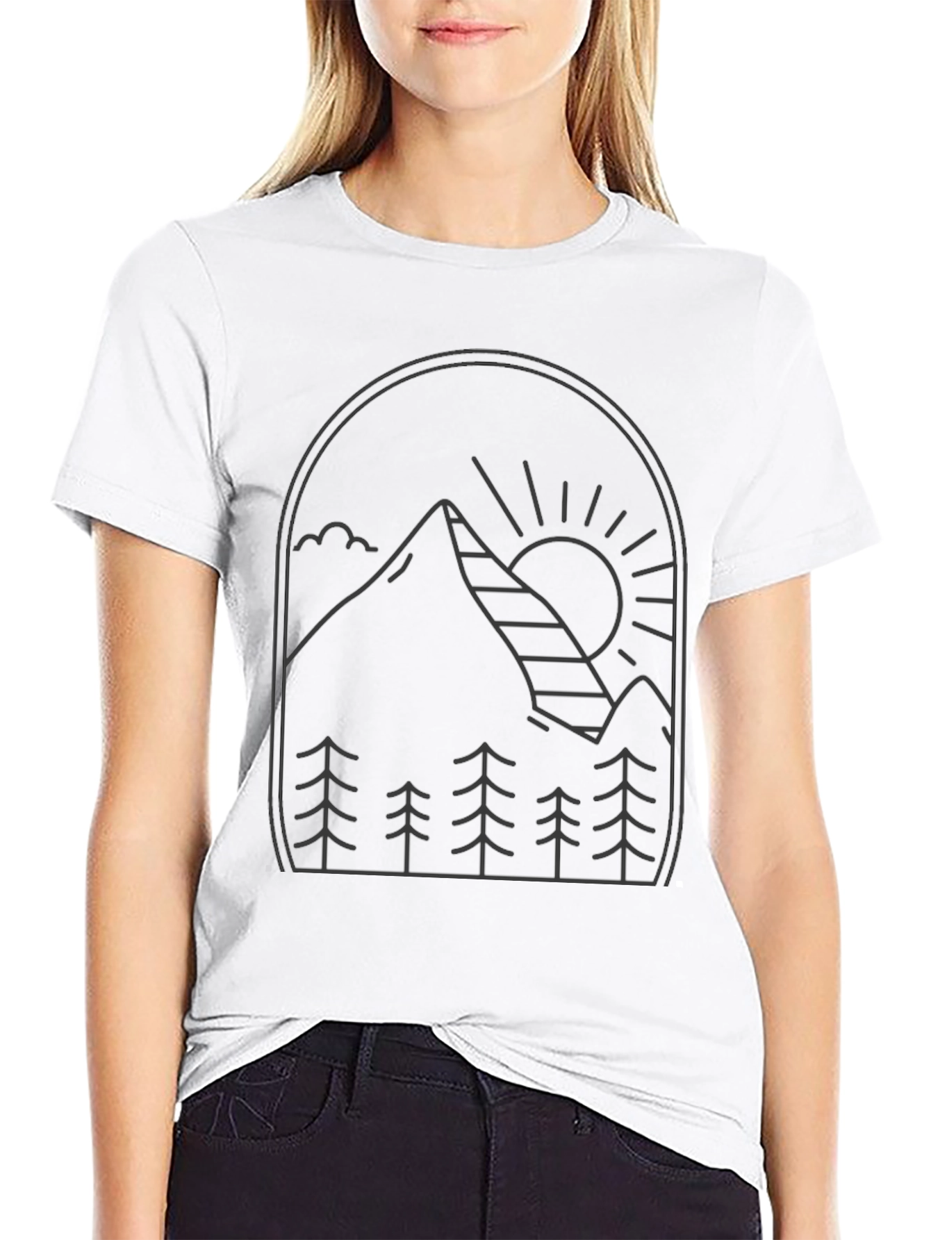 Mountainscape Black Tee